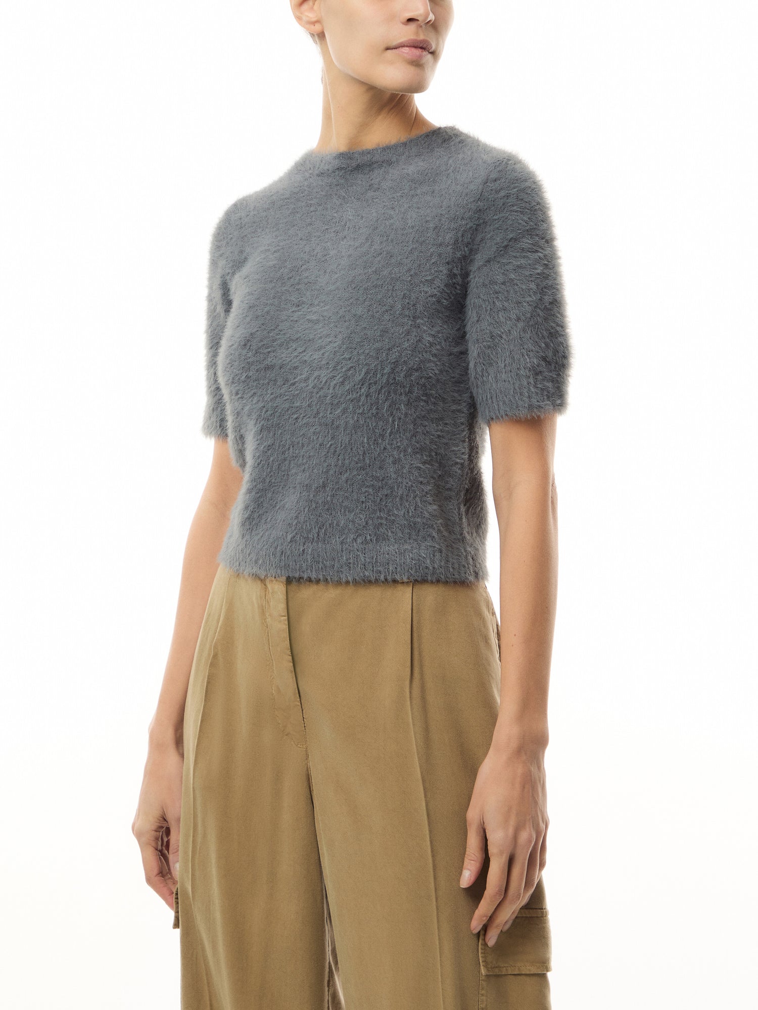 Kelly Cropped Knit T-Shirt