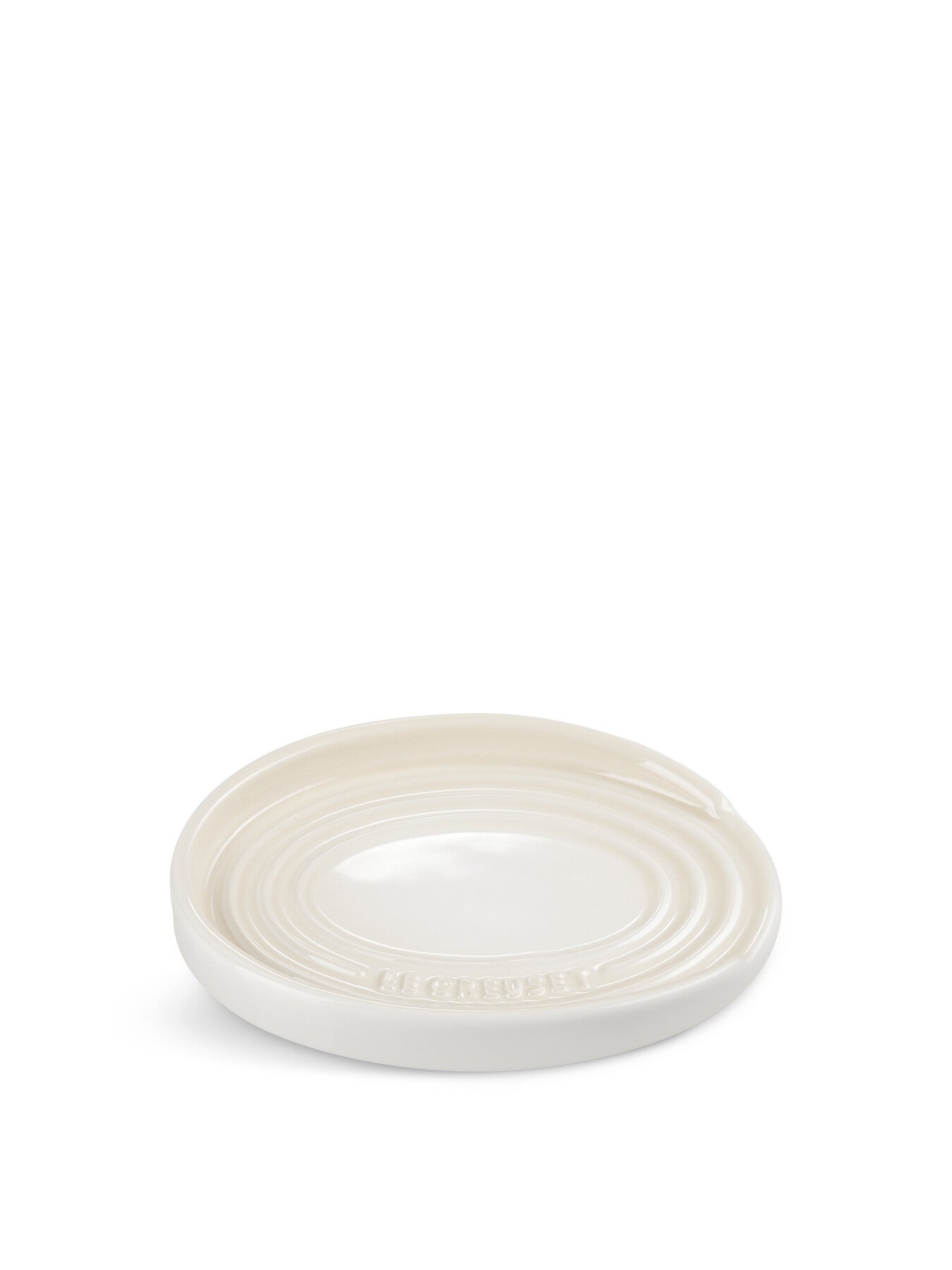 Stoneware Oval Spoon Rest White