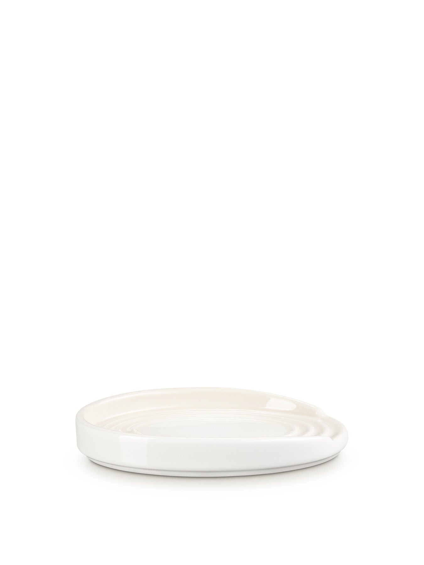 Stoneware Oval Spoon Rest White