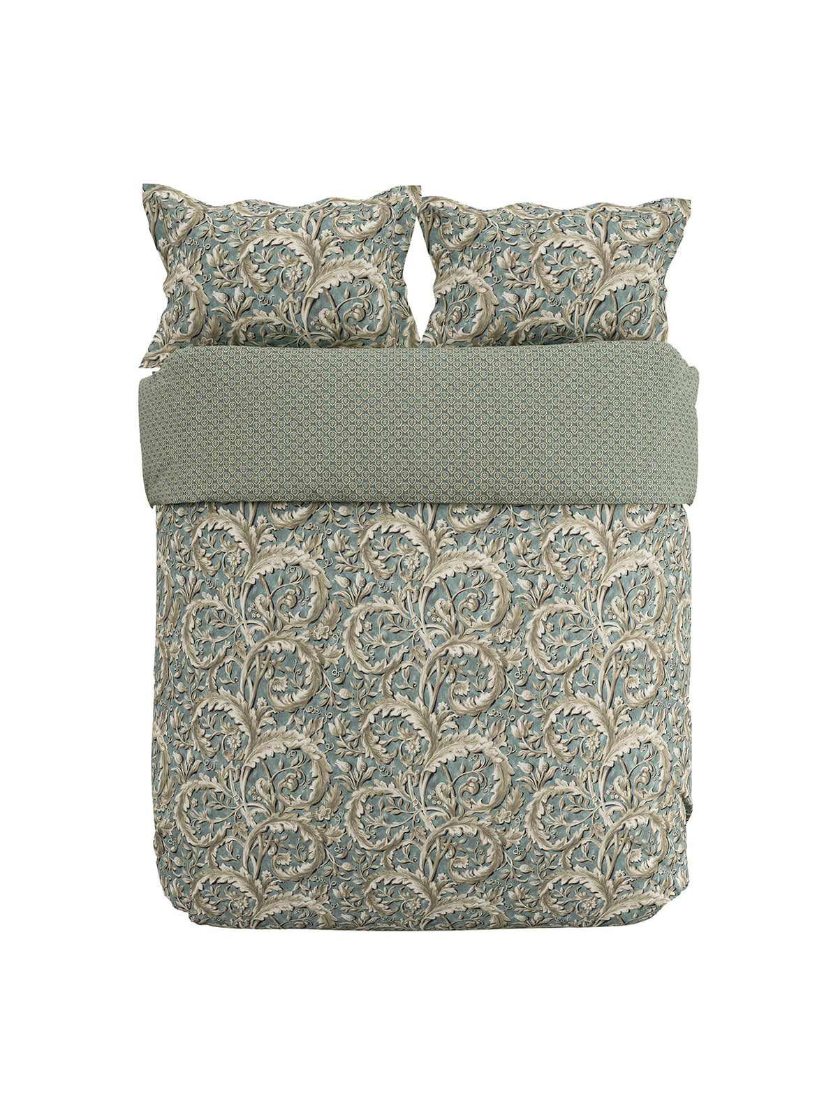 Tilia Cotton Percale Duvet Cover Set Soft Teal