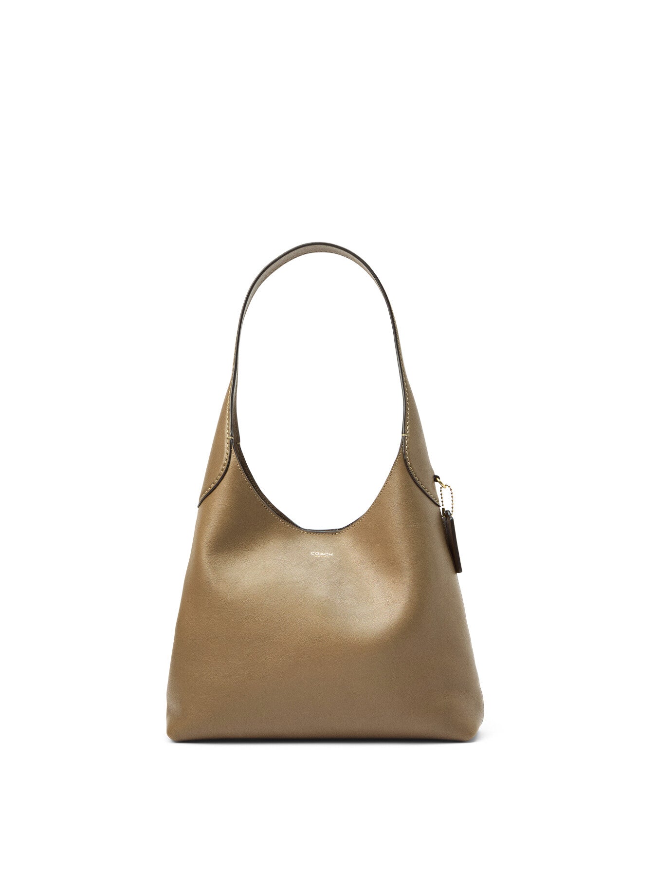Coach Brooklyn 28 Leather Shoulder Bag Dark Stone