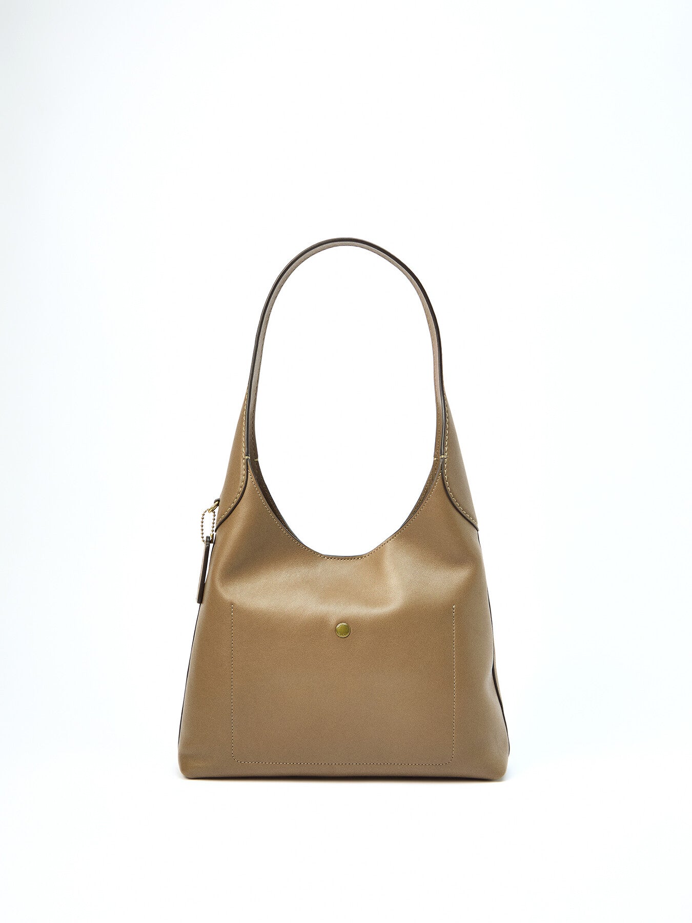 Coach Brooklyn 28 Leather Shoulder Bag Dark Stone