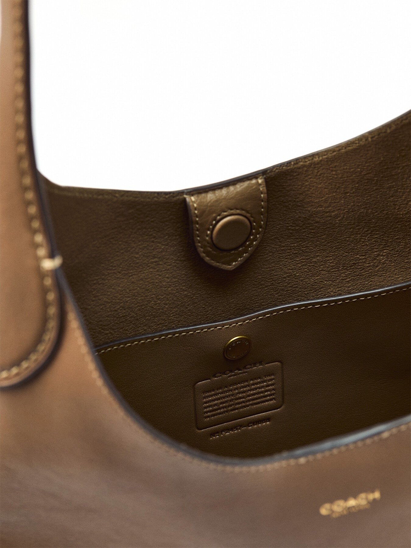 Coach Brooklyn 28 Leather Shoulder Bag Dark Stone