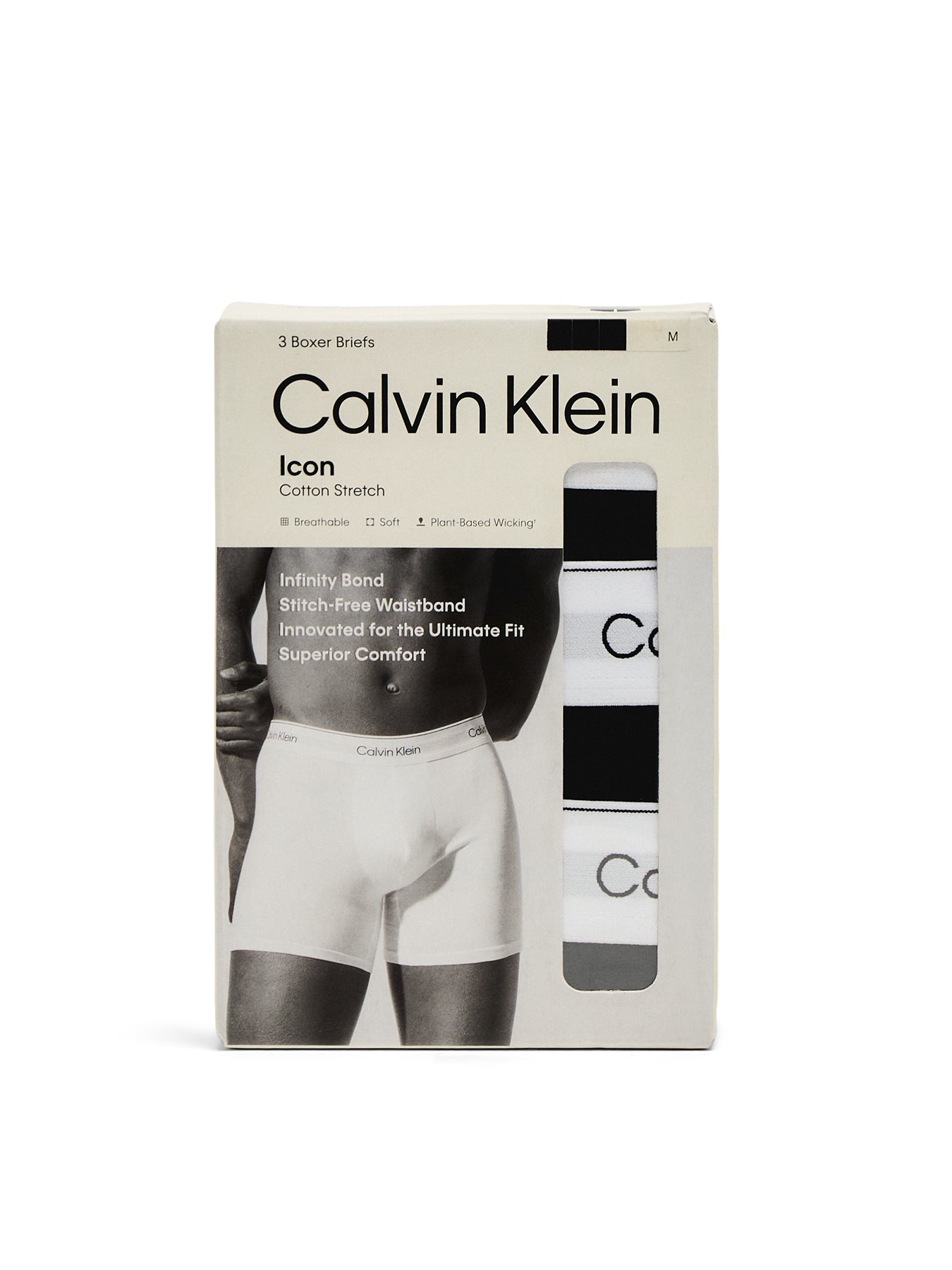3 Pack Icon Cotton Stretch