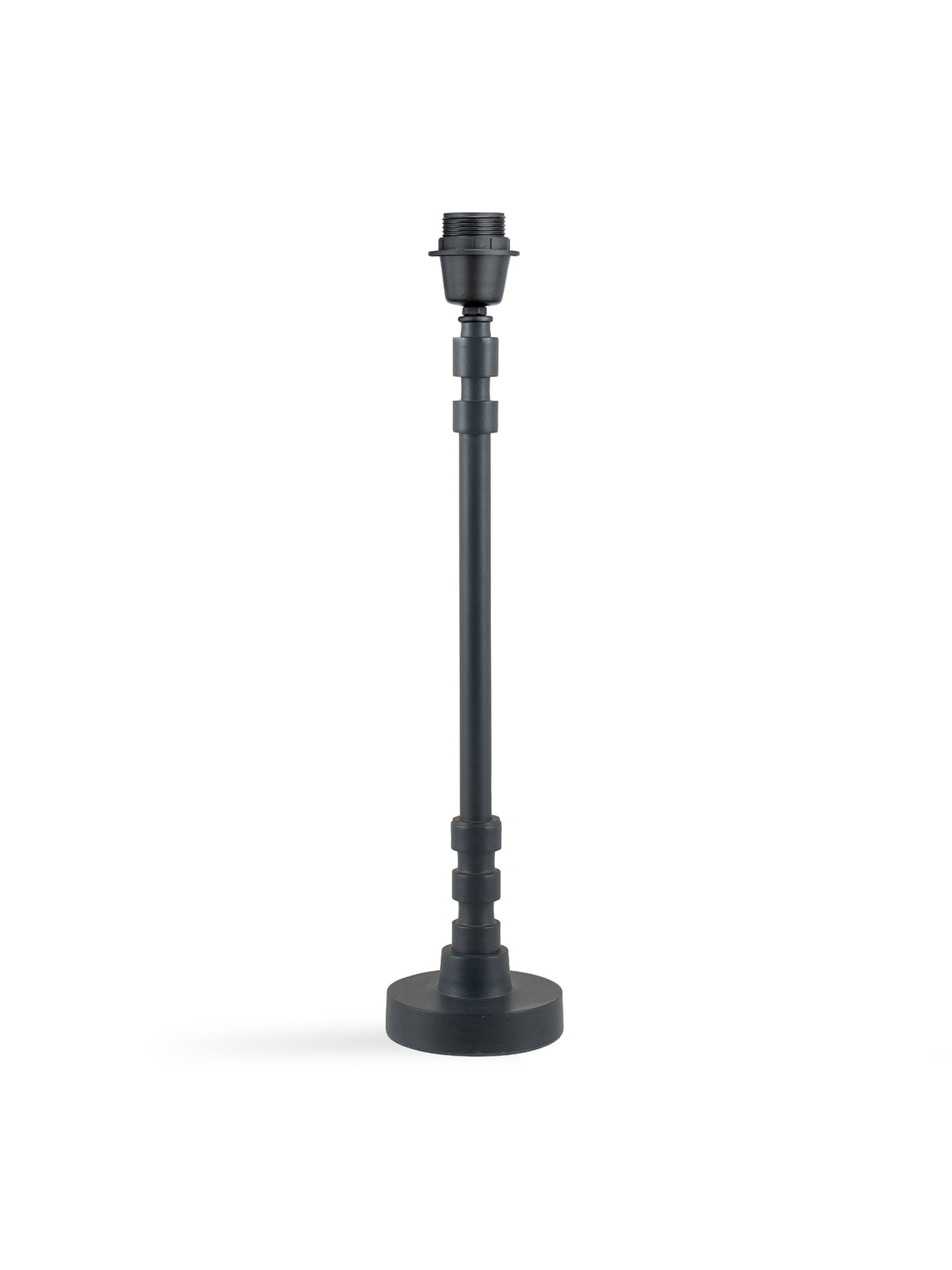 Matte Black Metal Lamp Base Black
