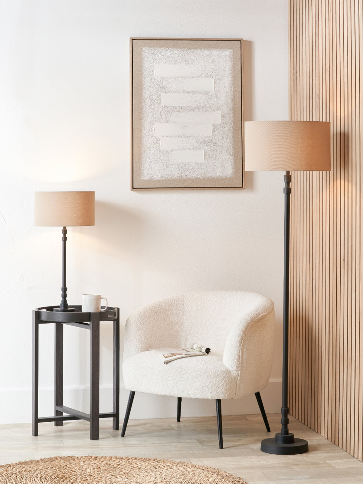 Matte Black Metal Lamp Base Black