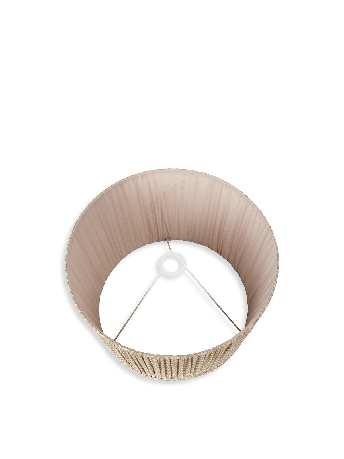 Chevron Mushroom Pleat Shade Beige 50cm