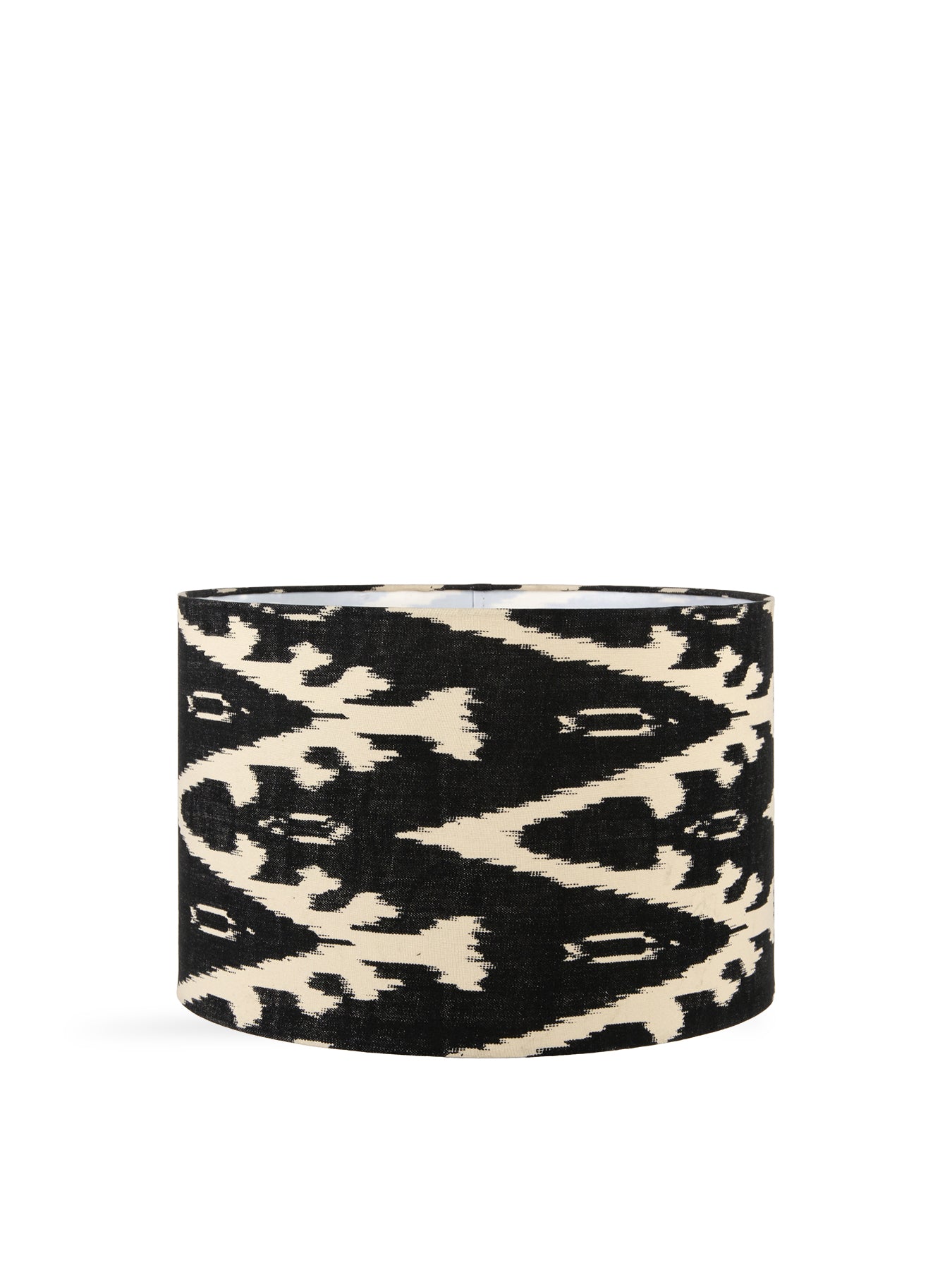 Ikat Cylinder Shade Black 35cm