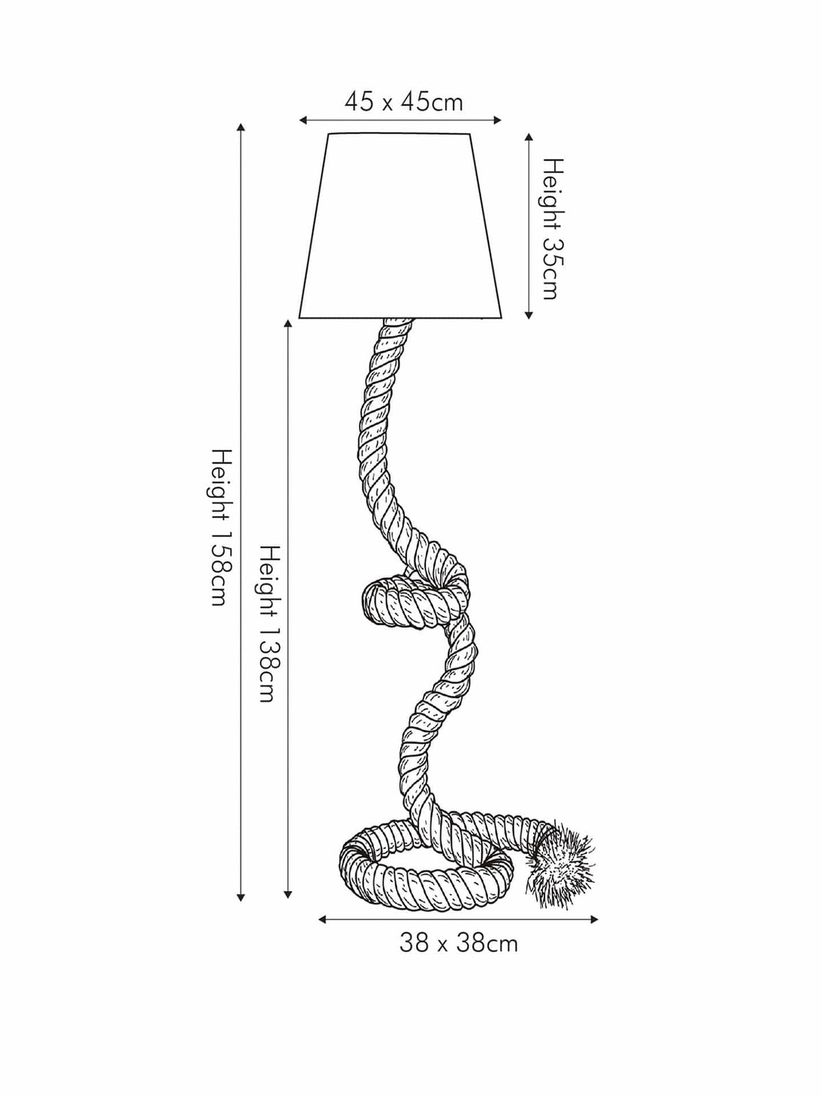 Rope Knot Floor Lamp White