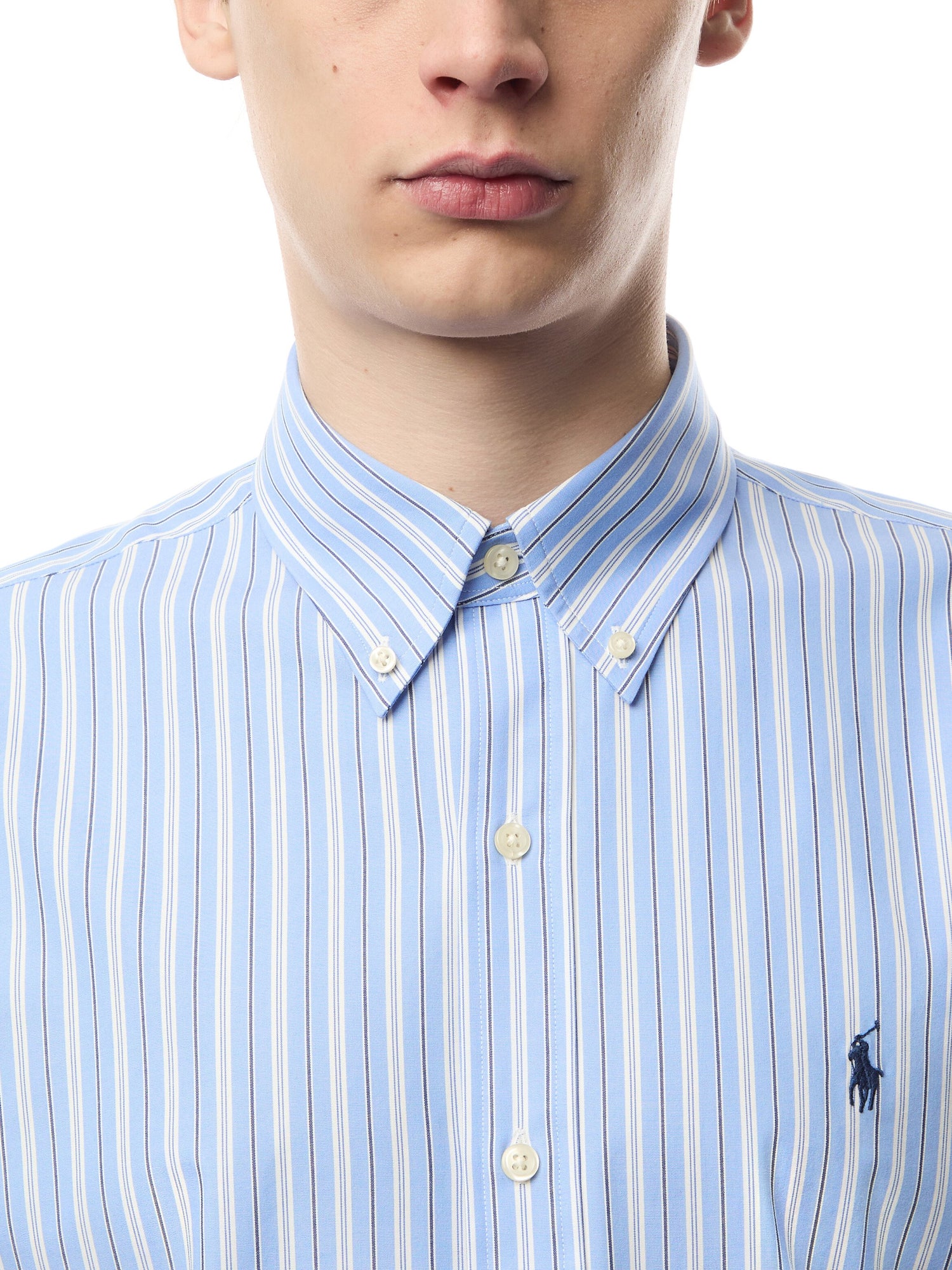 Custom Fit Poplin Stretch Stripe Shirt