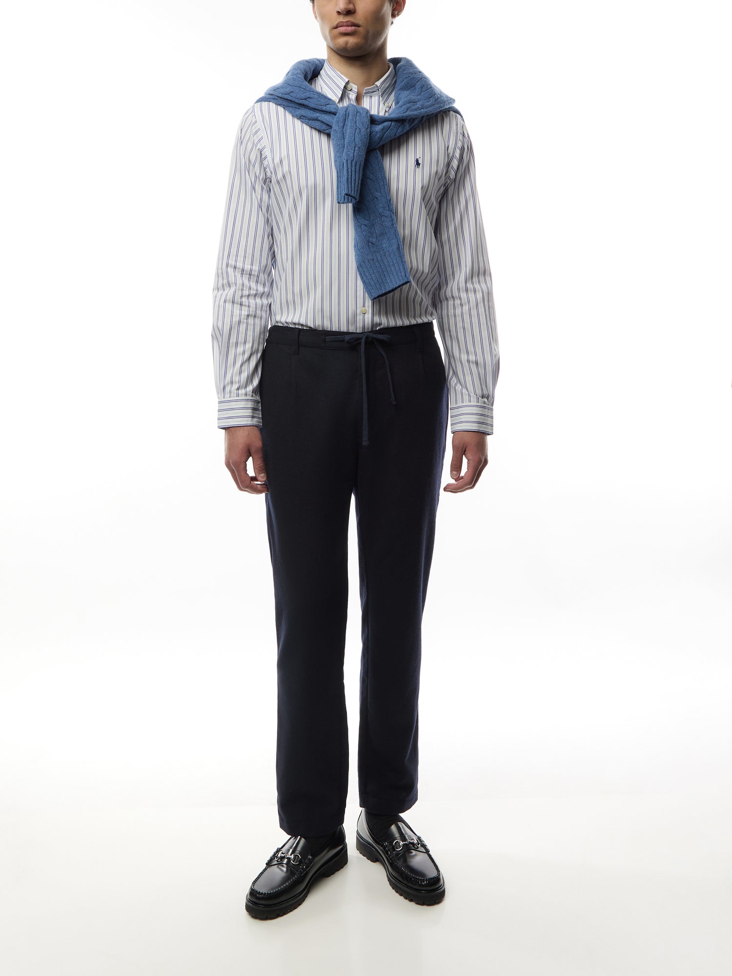 Custom Fit Poplin Stretch Stripe Shirt