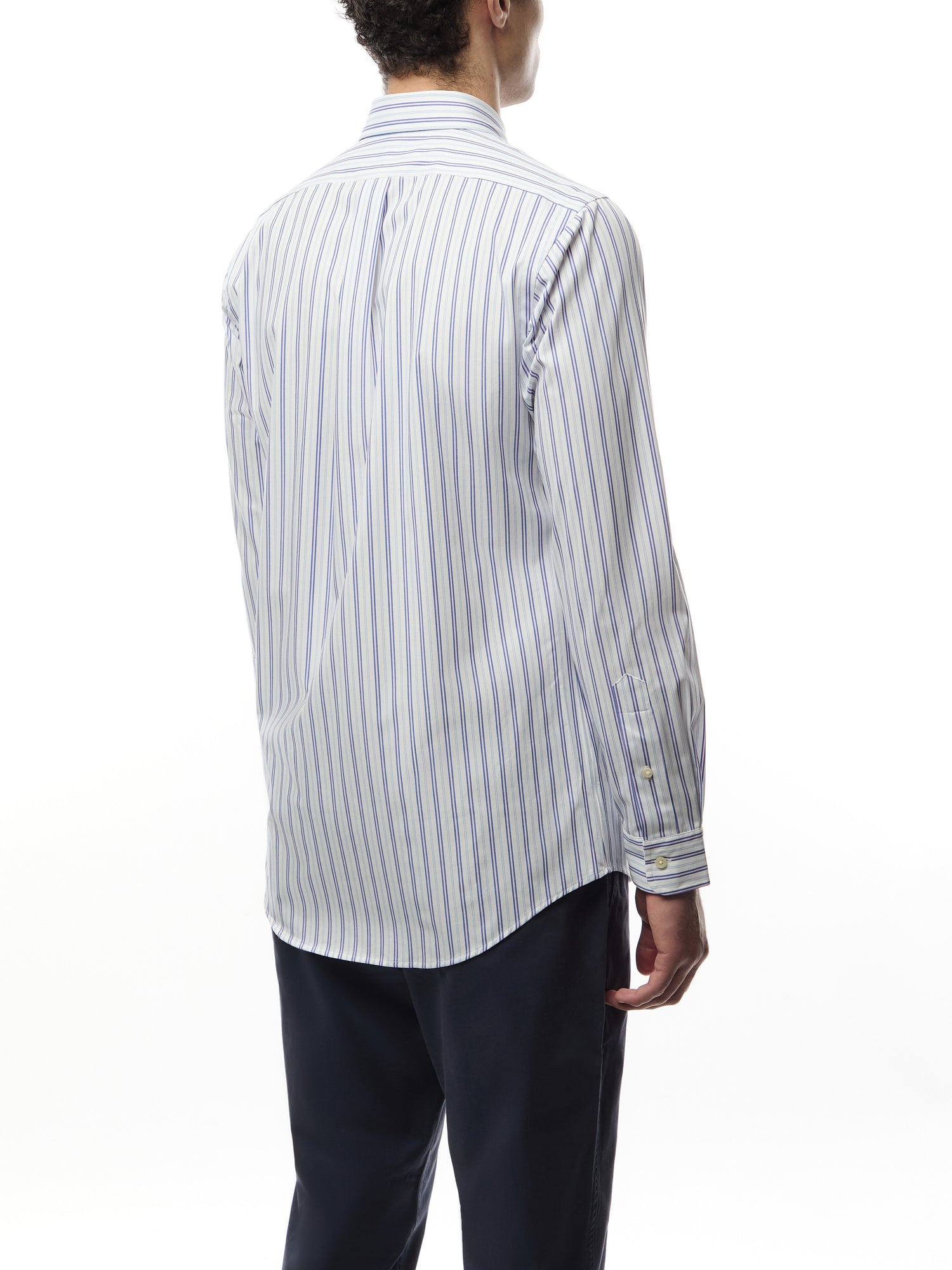 Custom Fit Poplin Stretch Stripe Shirt