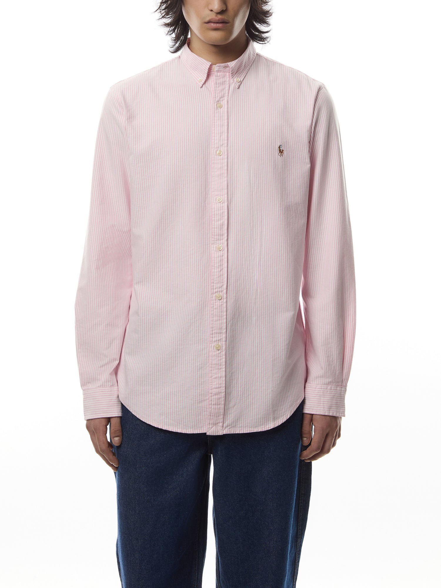 Slim Fit Striped Oxford Shirt