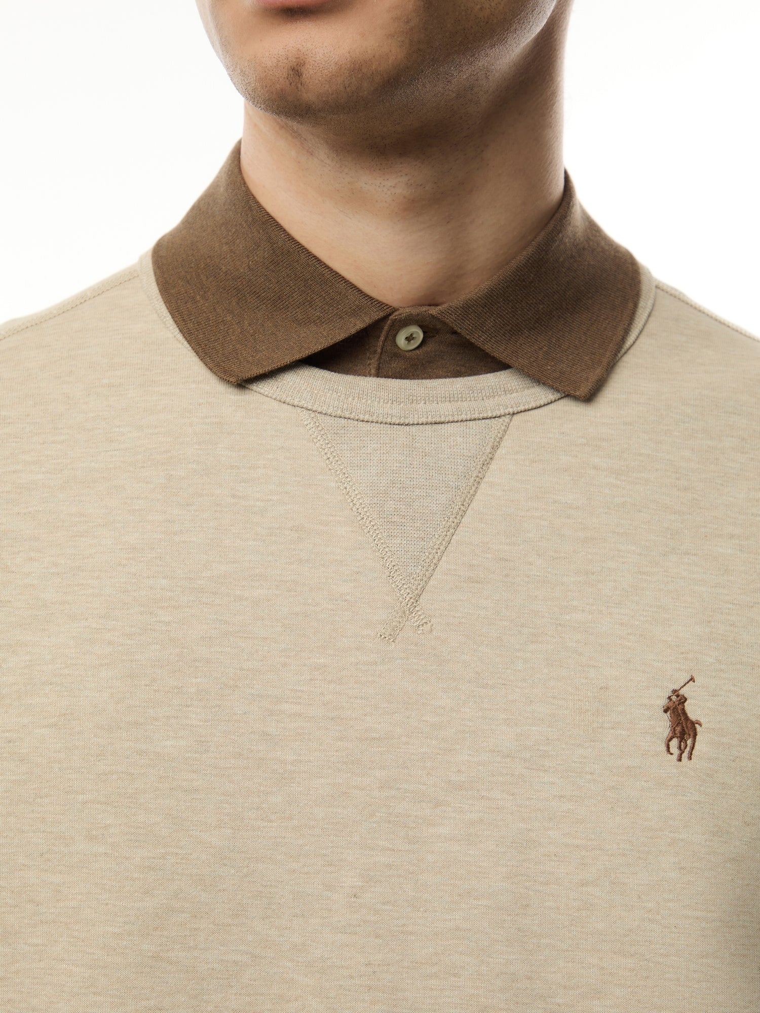 Logo Embroidered Double Knit Sweatshirt