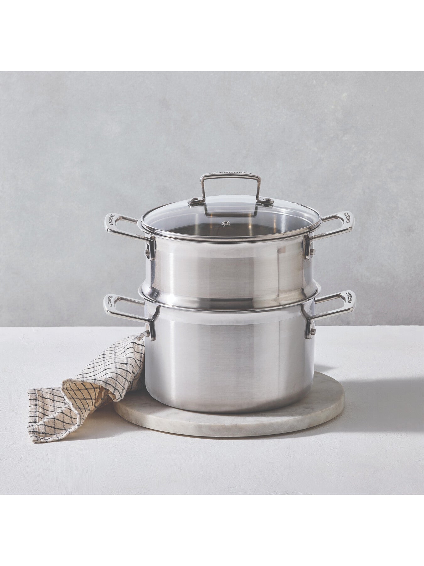 3-Ply Casserole with Steamer and Lid 20cm