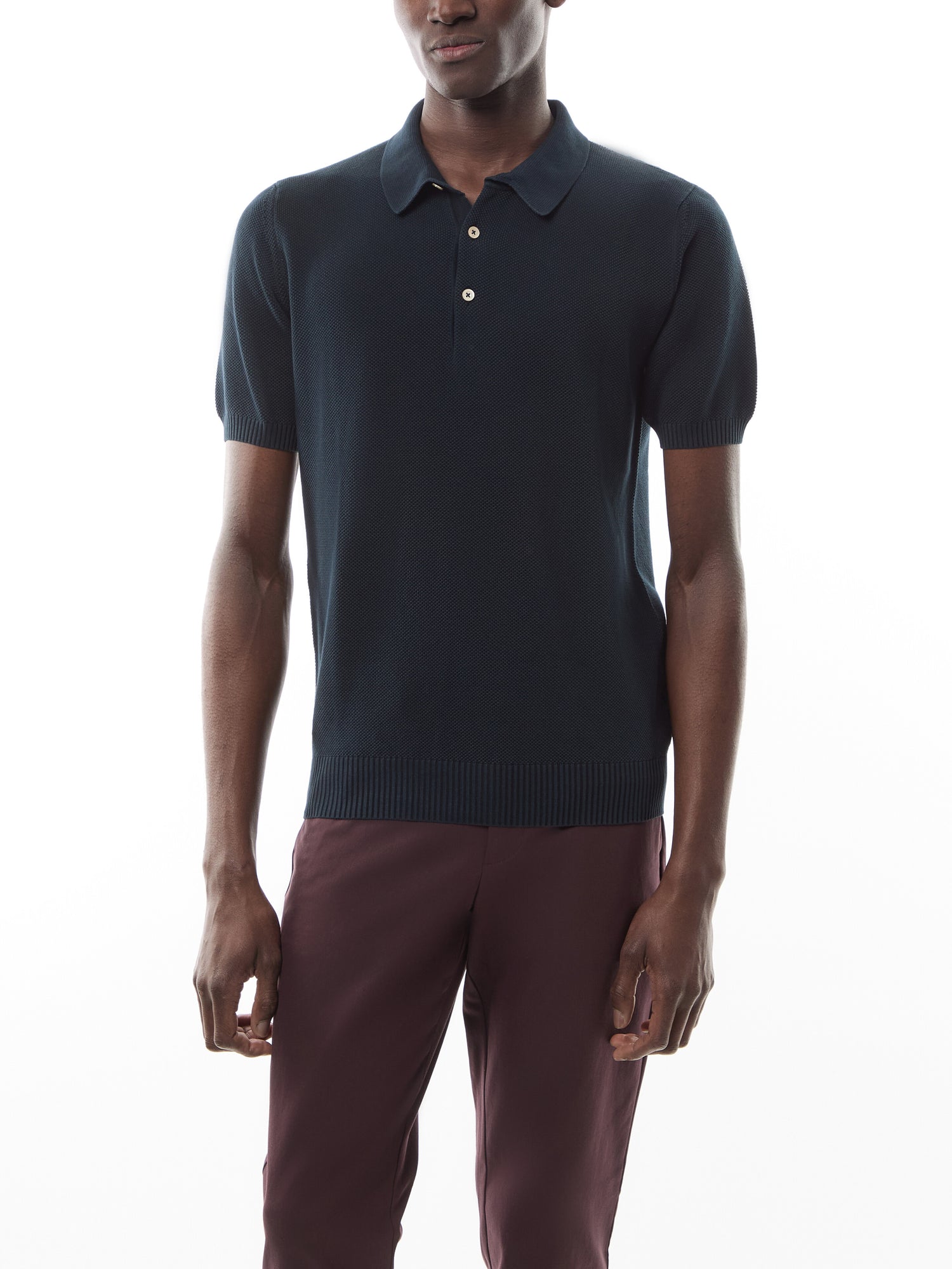 Texture Knitted Polo