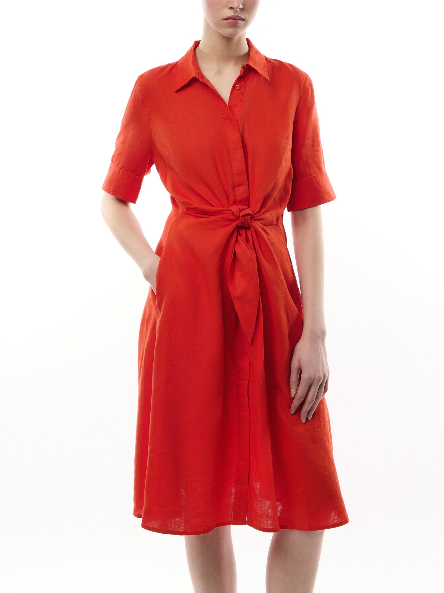 Wakana Elbow Sleeve Day Dress