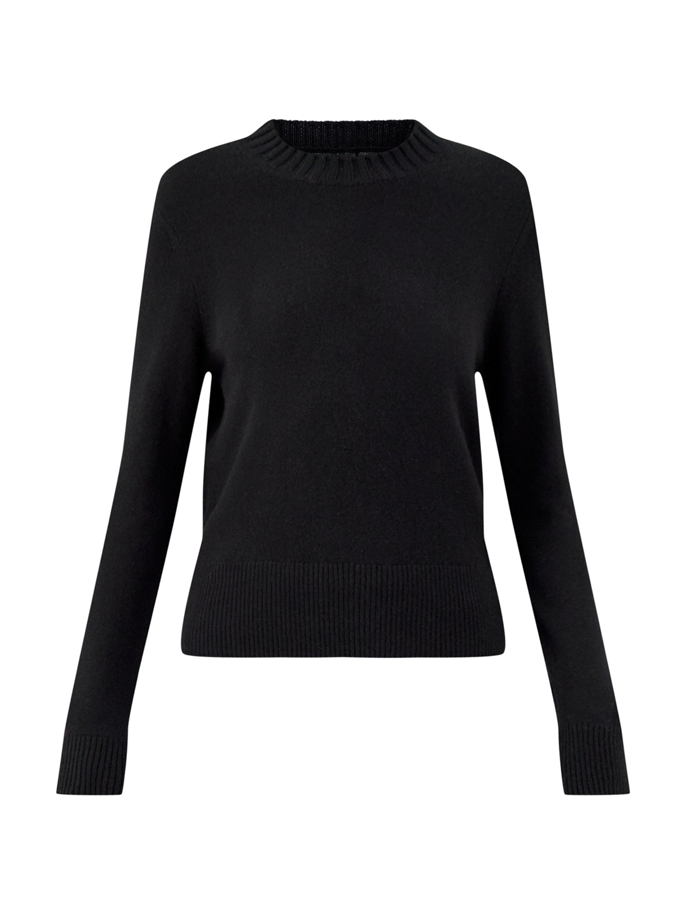 Cropped Sporty Sweater Black