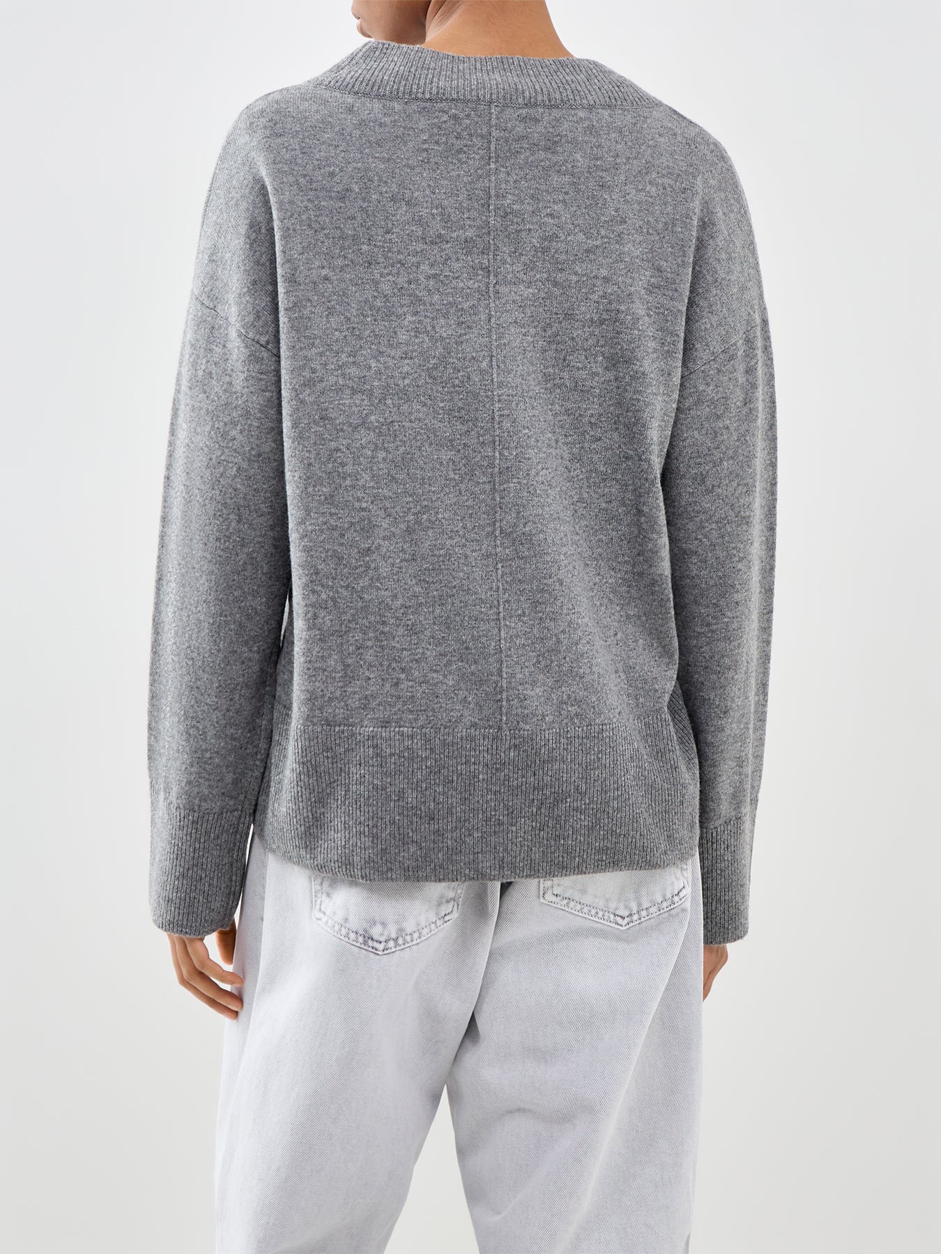 V Neck Jumper Grey