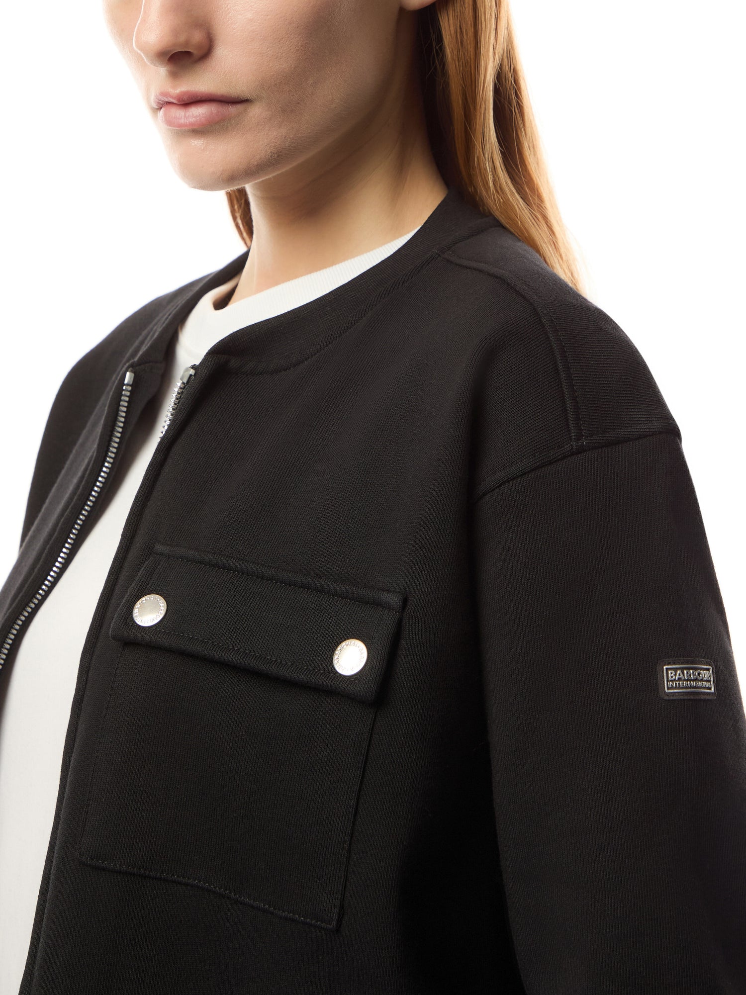 Womens Barbour International Della Sweat Bomber