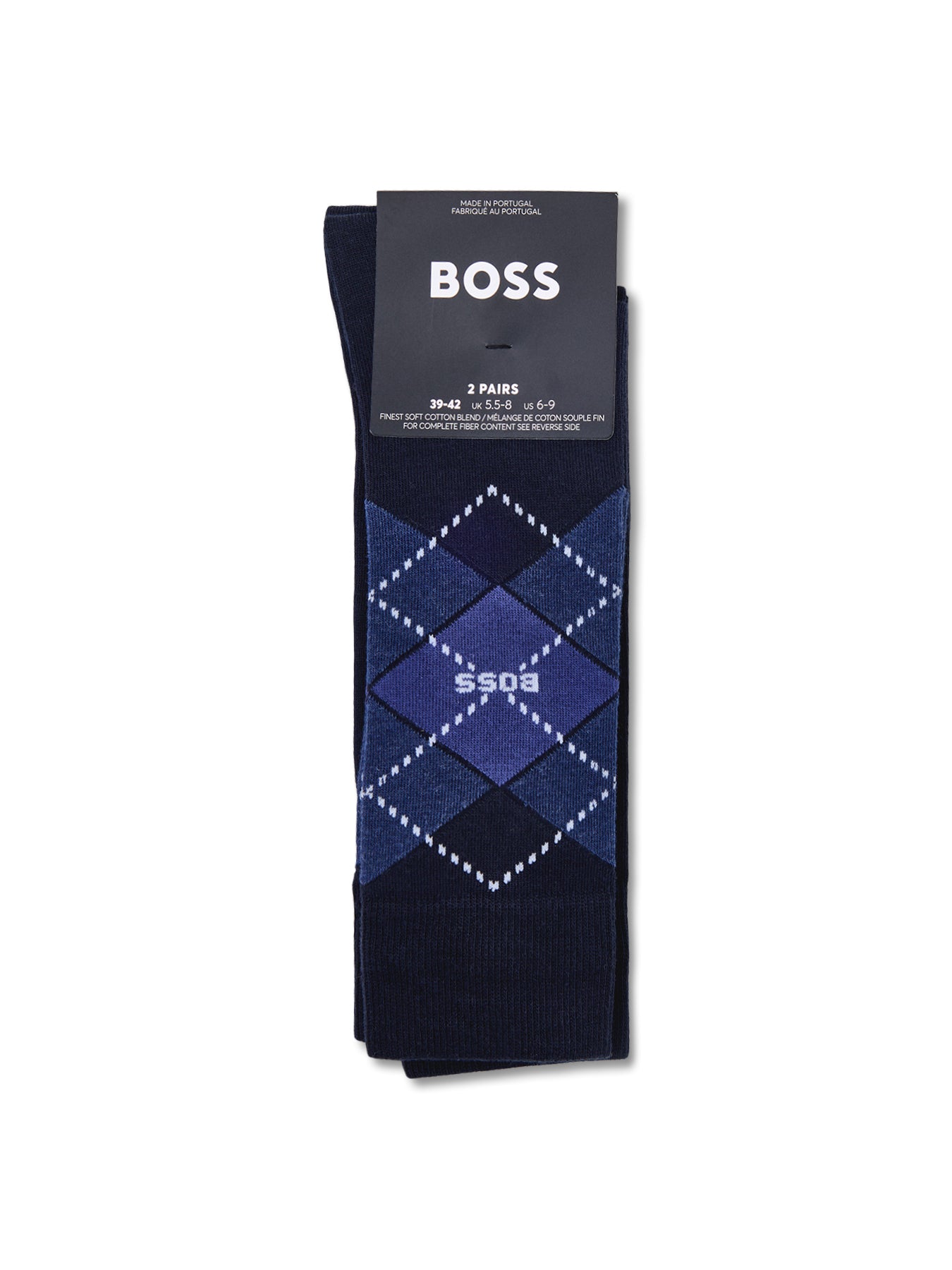 Argyle Cotton Blend Socks 2 Pack