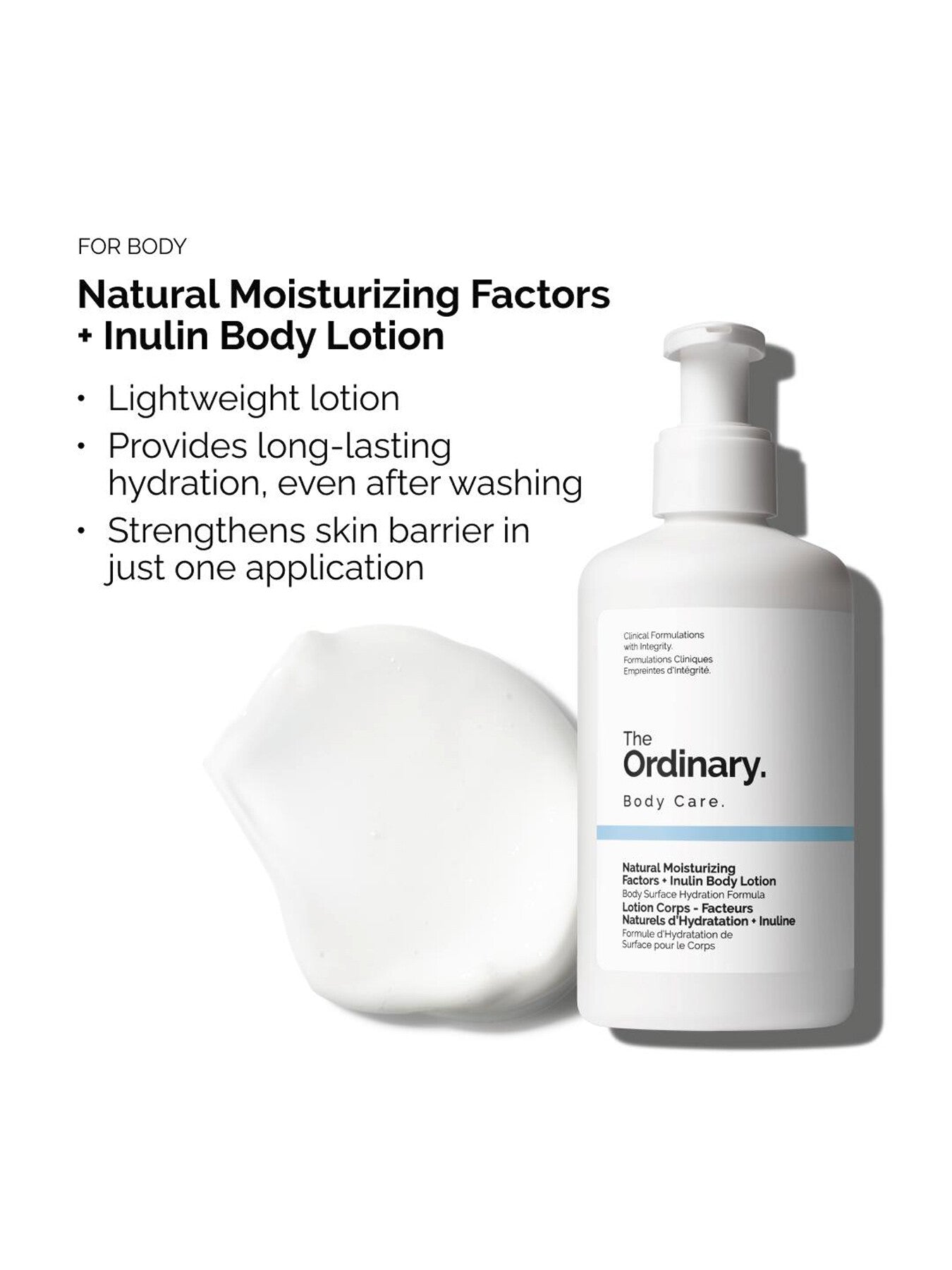Natural Moisturizing Factors and Inulin Body Lotion