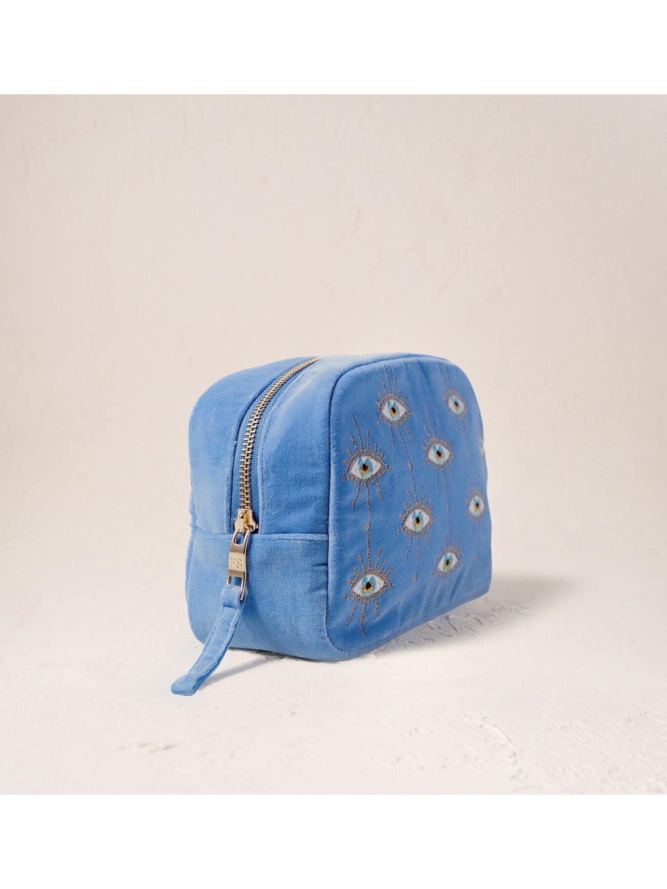 Mystical Eye Caribbean Blue Velvet Make-Up Bag