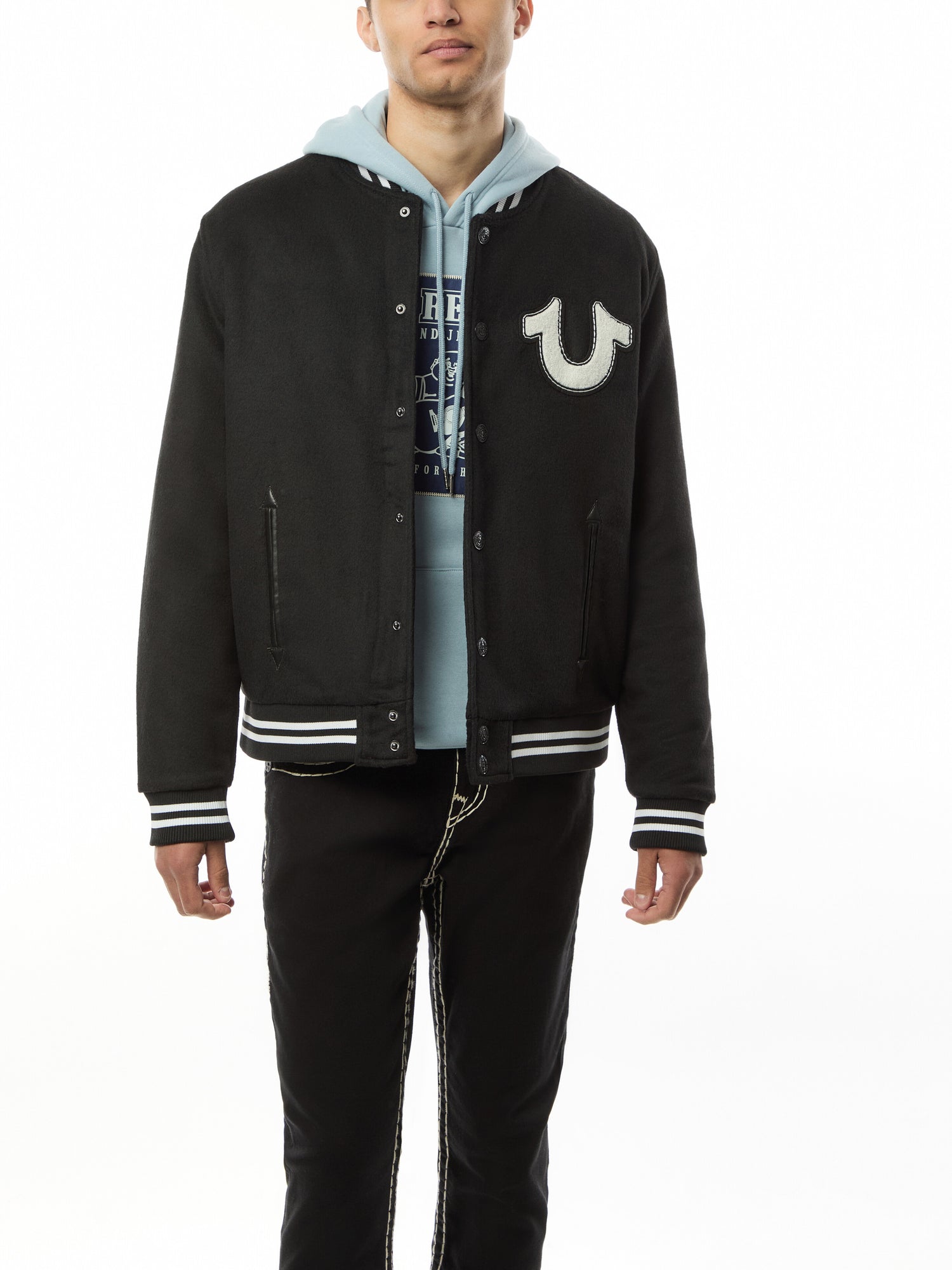 Wool Western Bomber Jacket Black