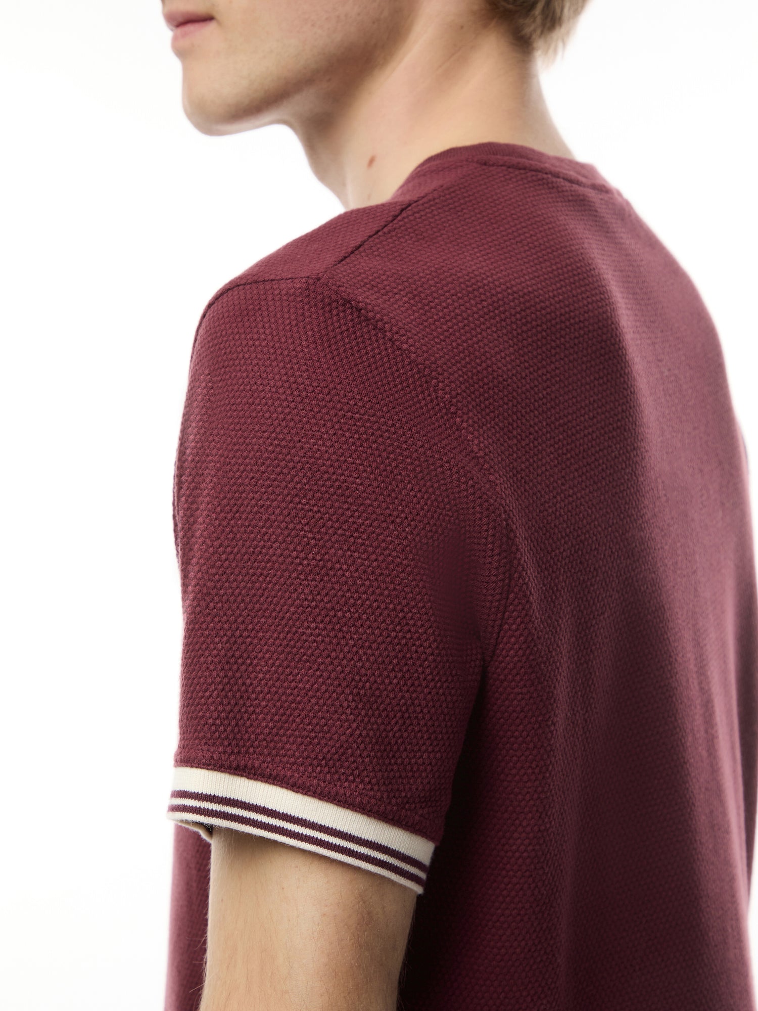 Spencer Textured Tipped T Shirt