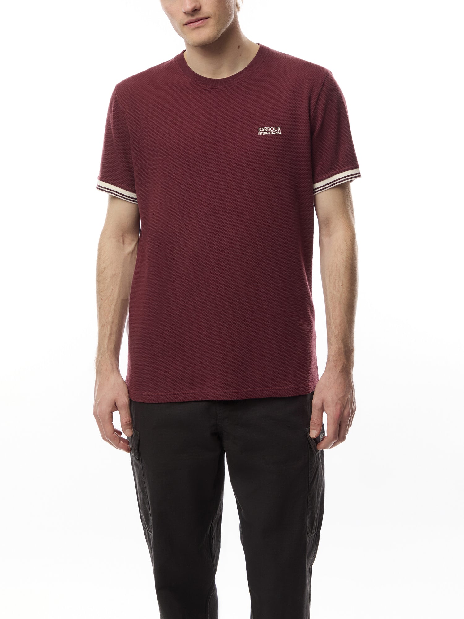 Spencer Textured Tipped T Shirt
