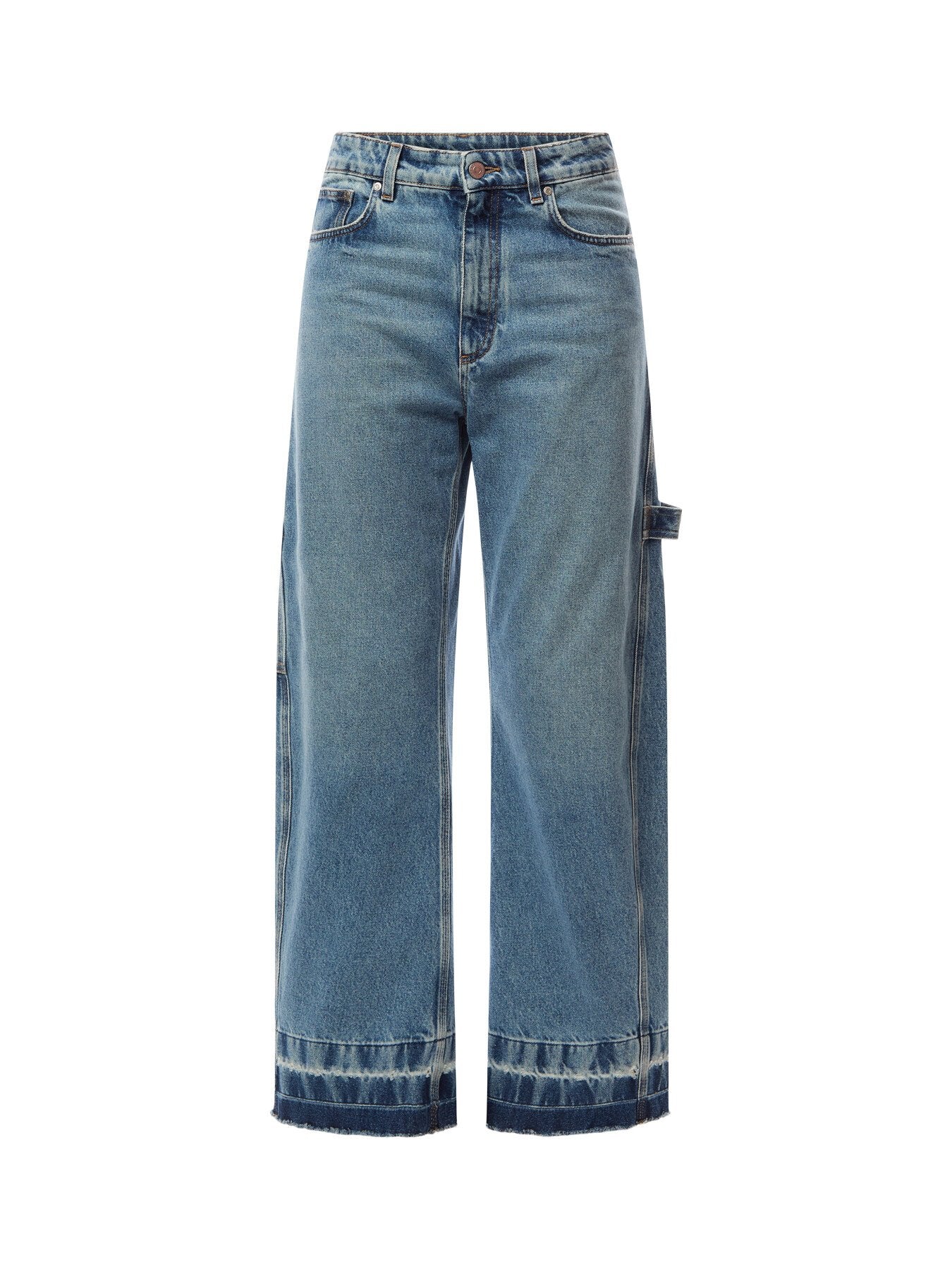 Vintage Wash Denim Banana Jeans