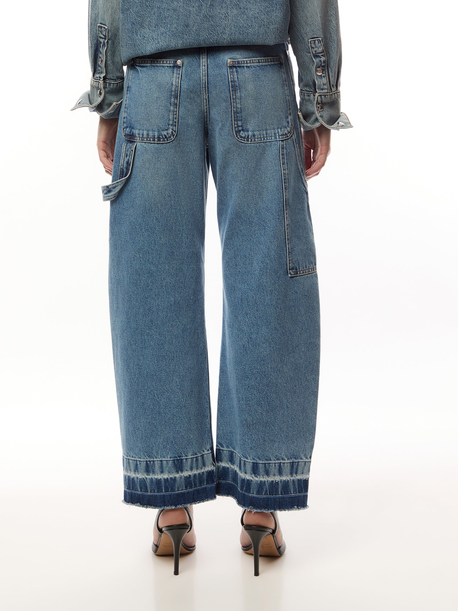 Vintage Wash Denim Banana Jeans
