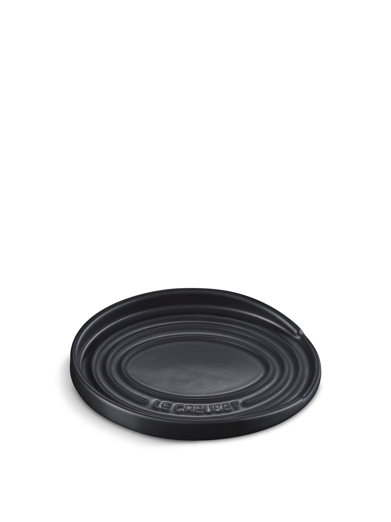 Stoneware Oval Spoon Rest Satin Black
