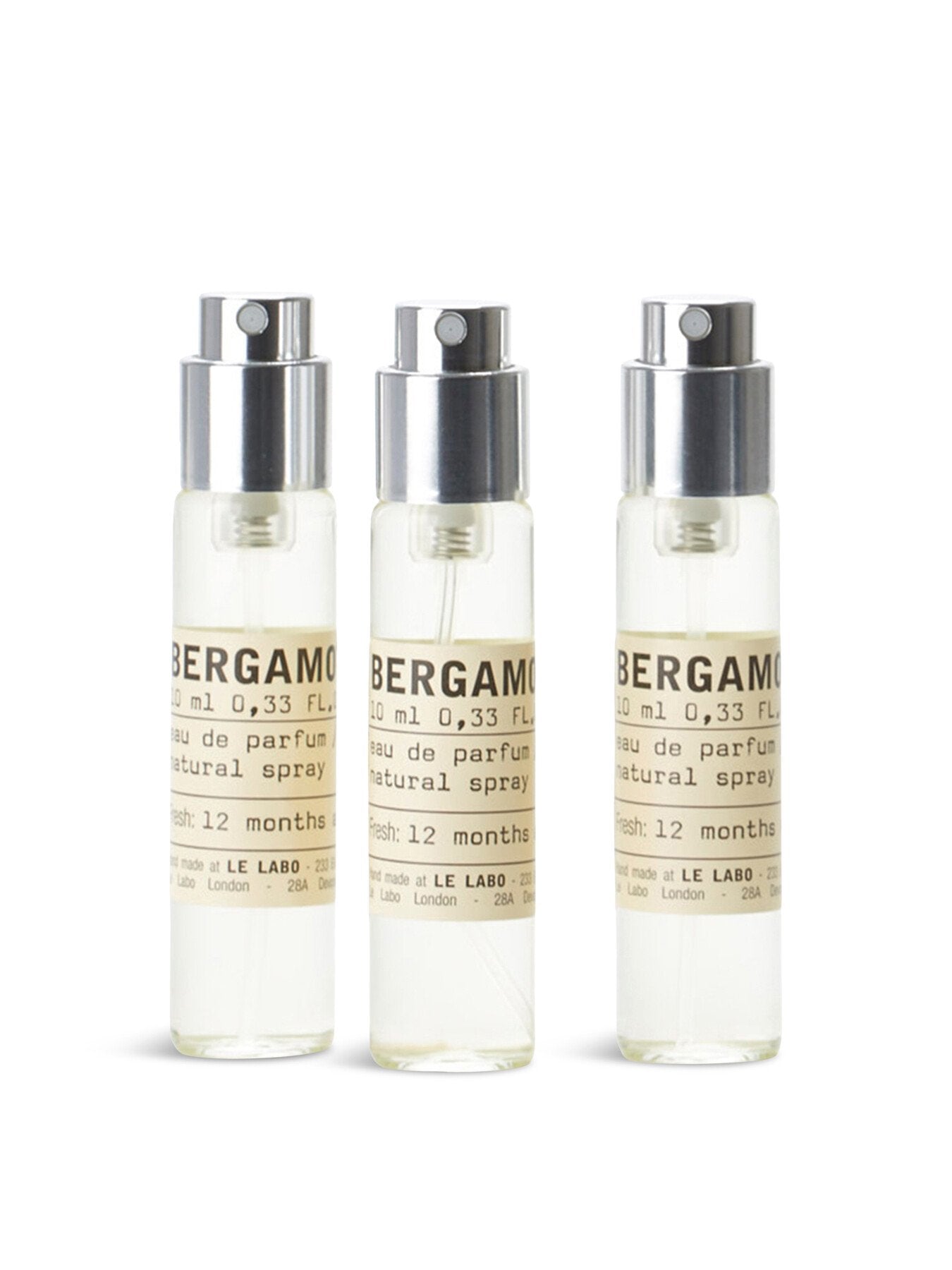 Bergamote 22 Eau de Parfum Travel Tube Refill Set 3 x 10ml