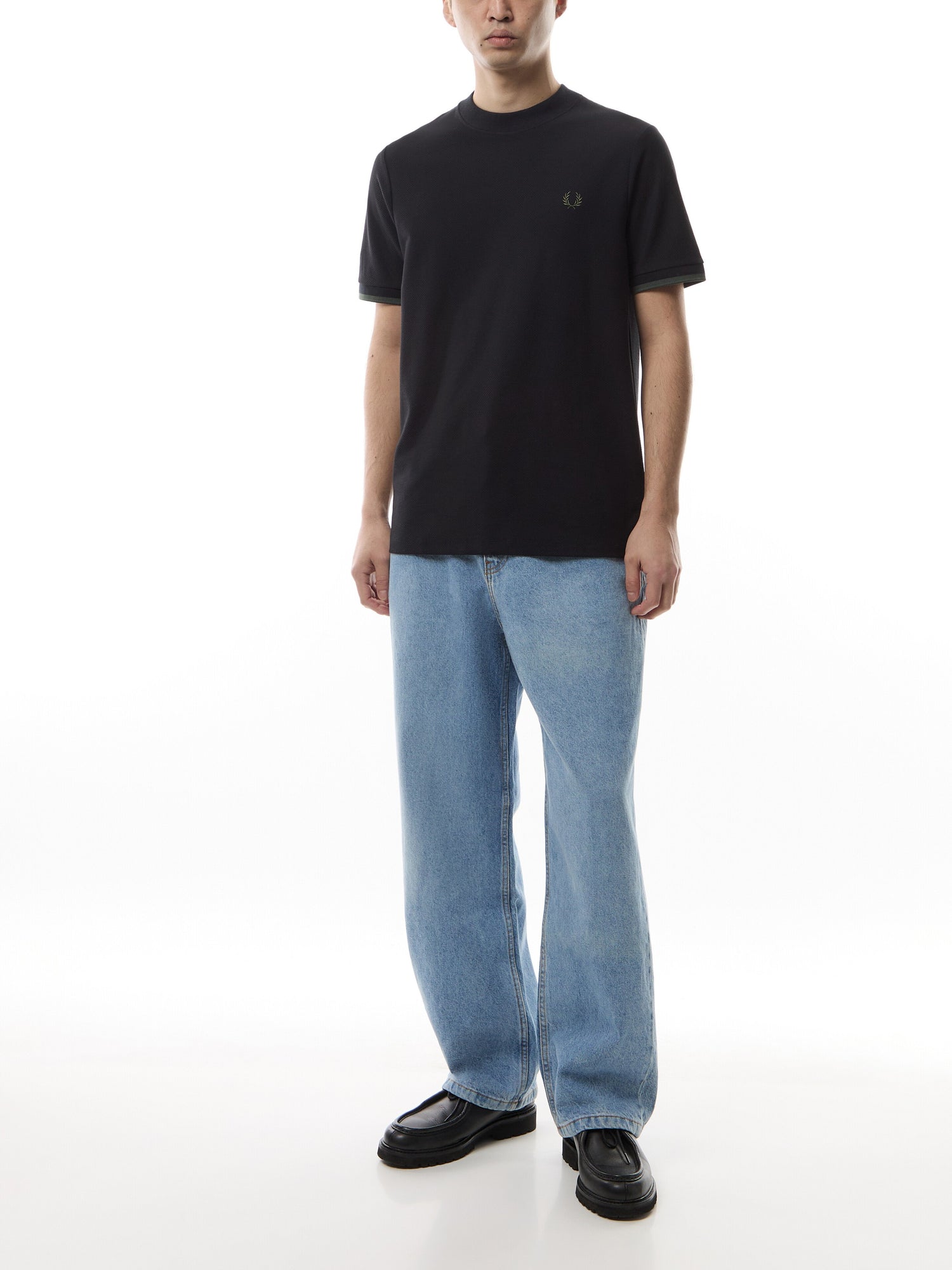 Tipped Cuff Pique T-Shirt