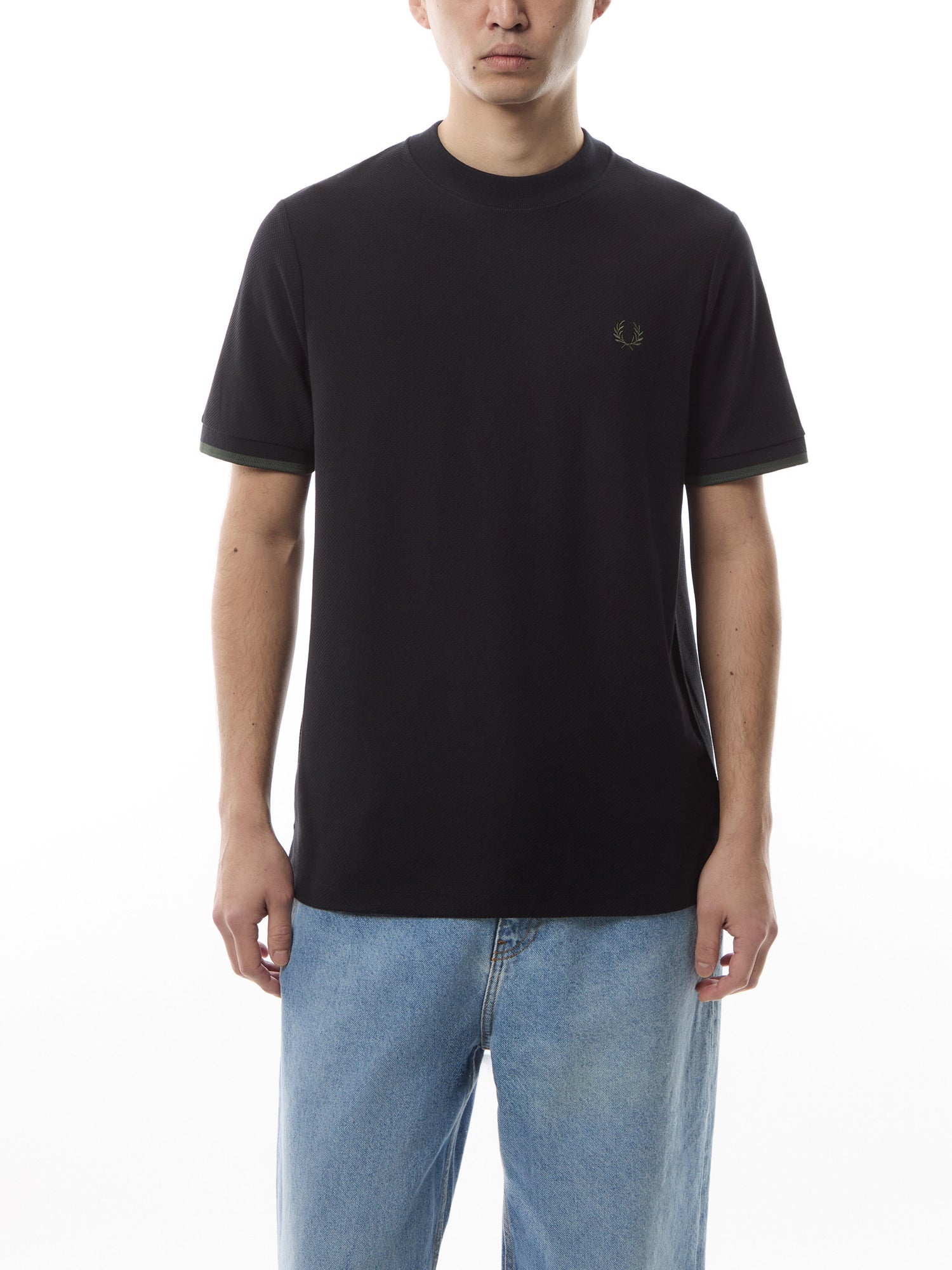 Tipped Cuff Pique T-Shirt