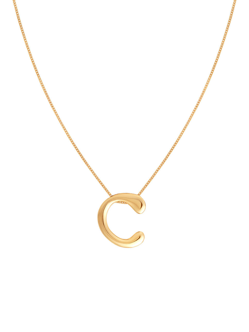 Initial Bold Pendant Necklace