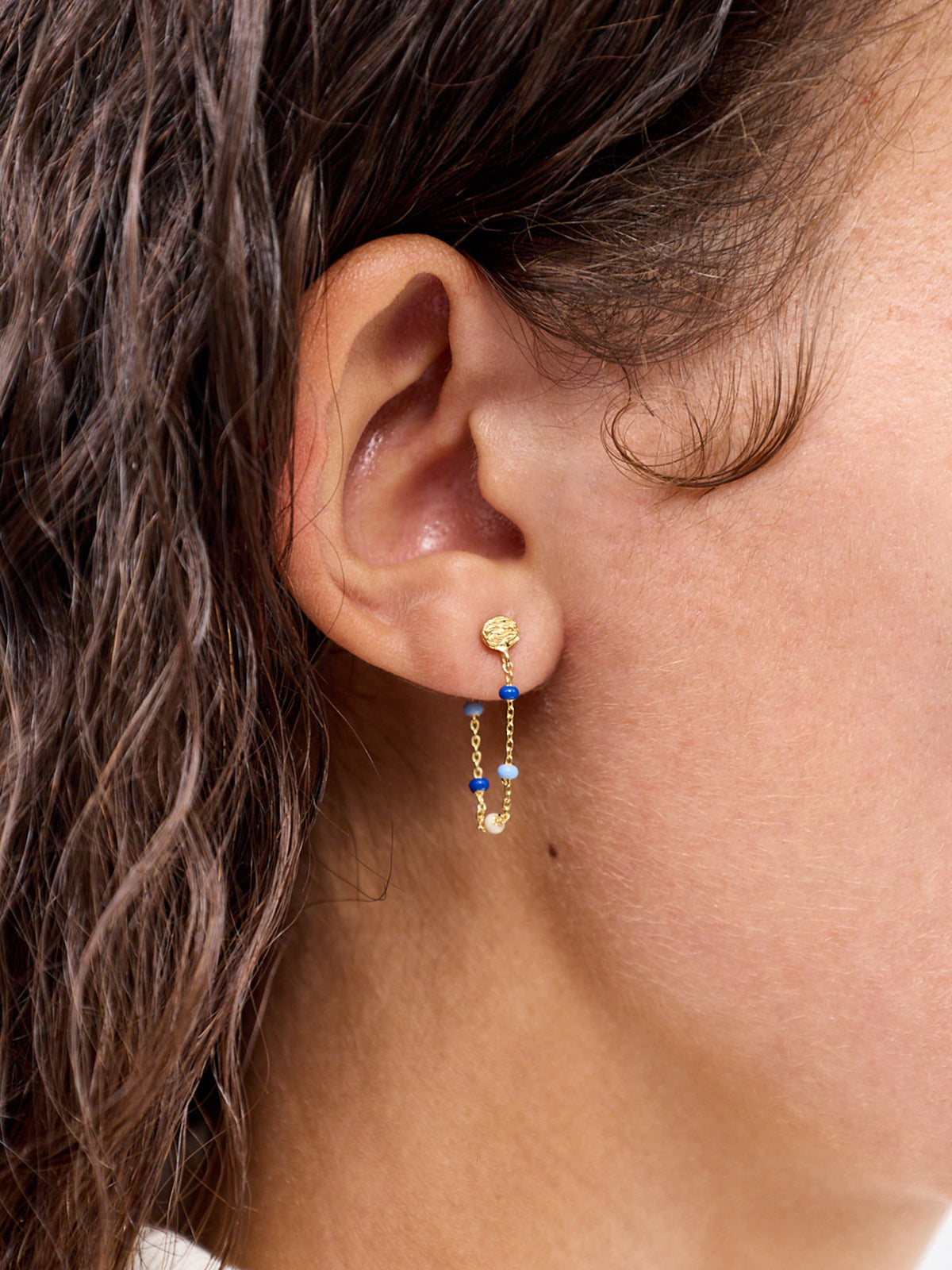 Lola 18kt Gold Plated Sterling Silver Earrings Marine