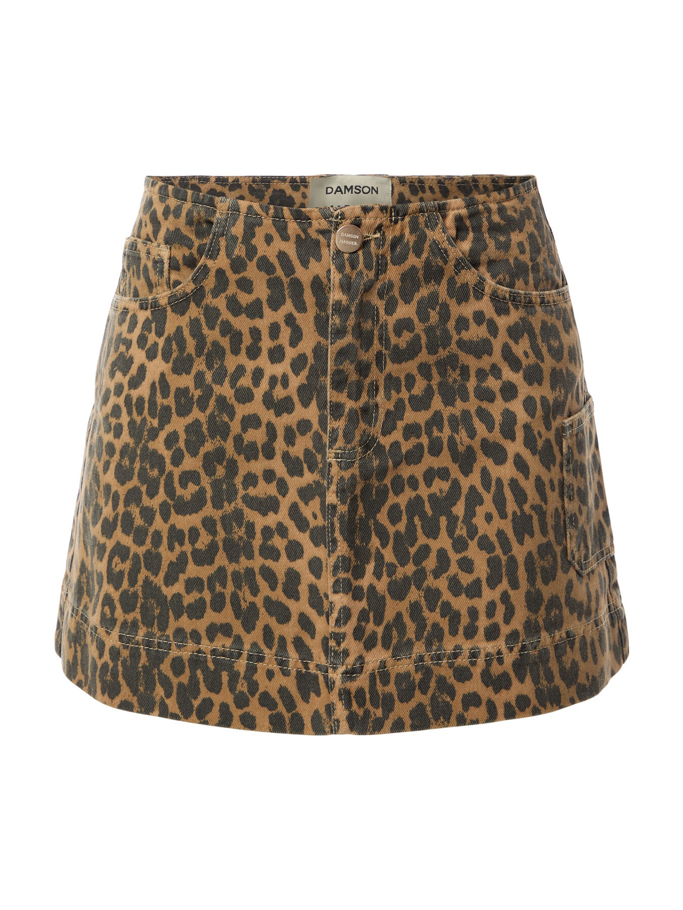 Lily Leopard Denim Mini Skirt
