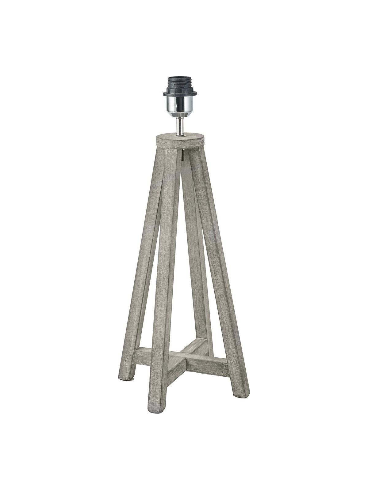 Whitby Grey Wash Wood Tapered 4 Post Table Lamp Base