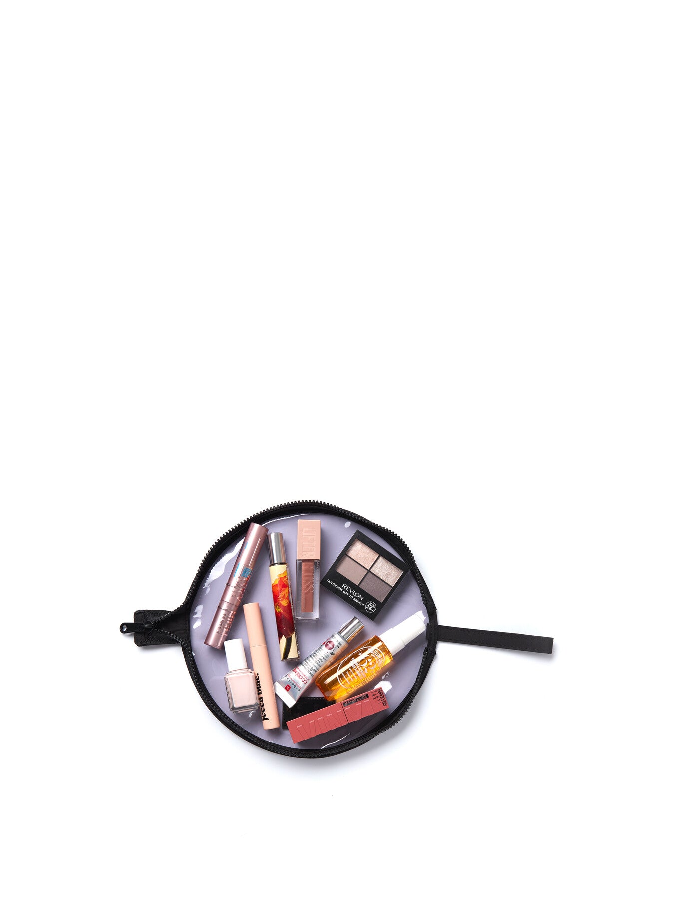 Lunar Flat Lay Makeup Pouch - Black