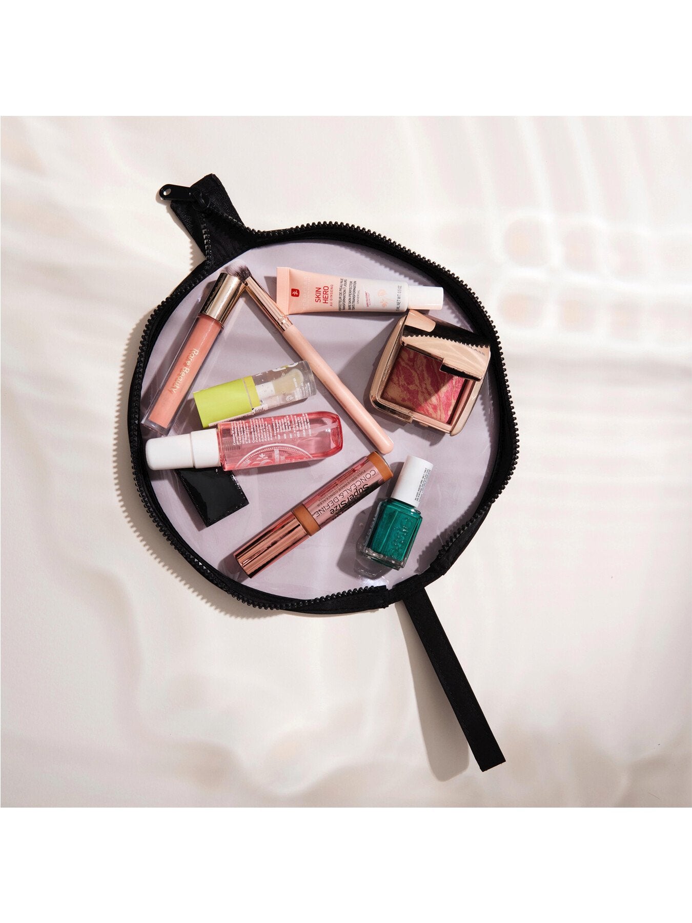 Lunar Flat Lay Makeup Pouch - Black