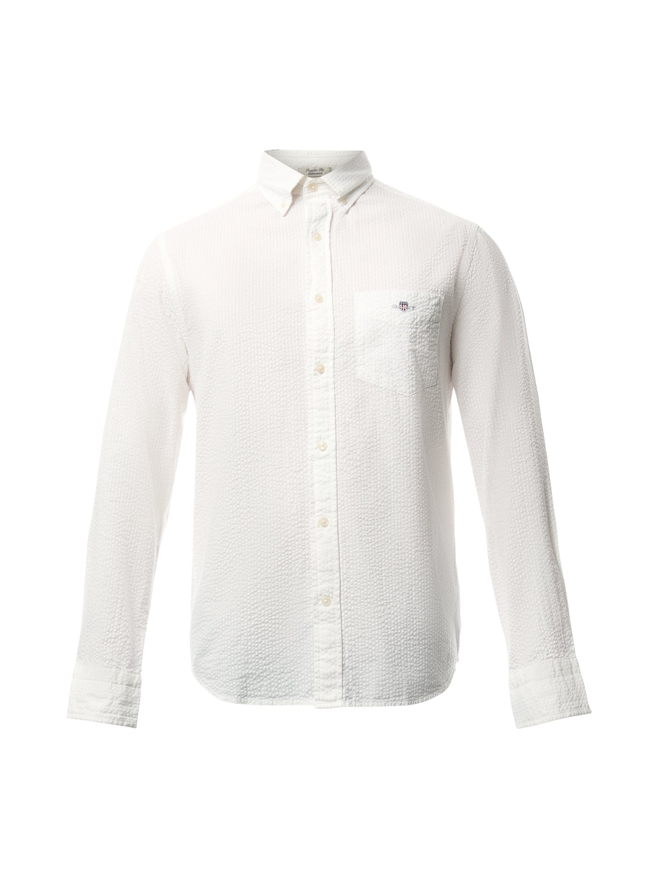 Regular Solid Seersucker Shirt