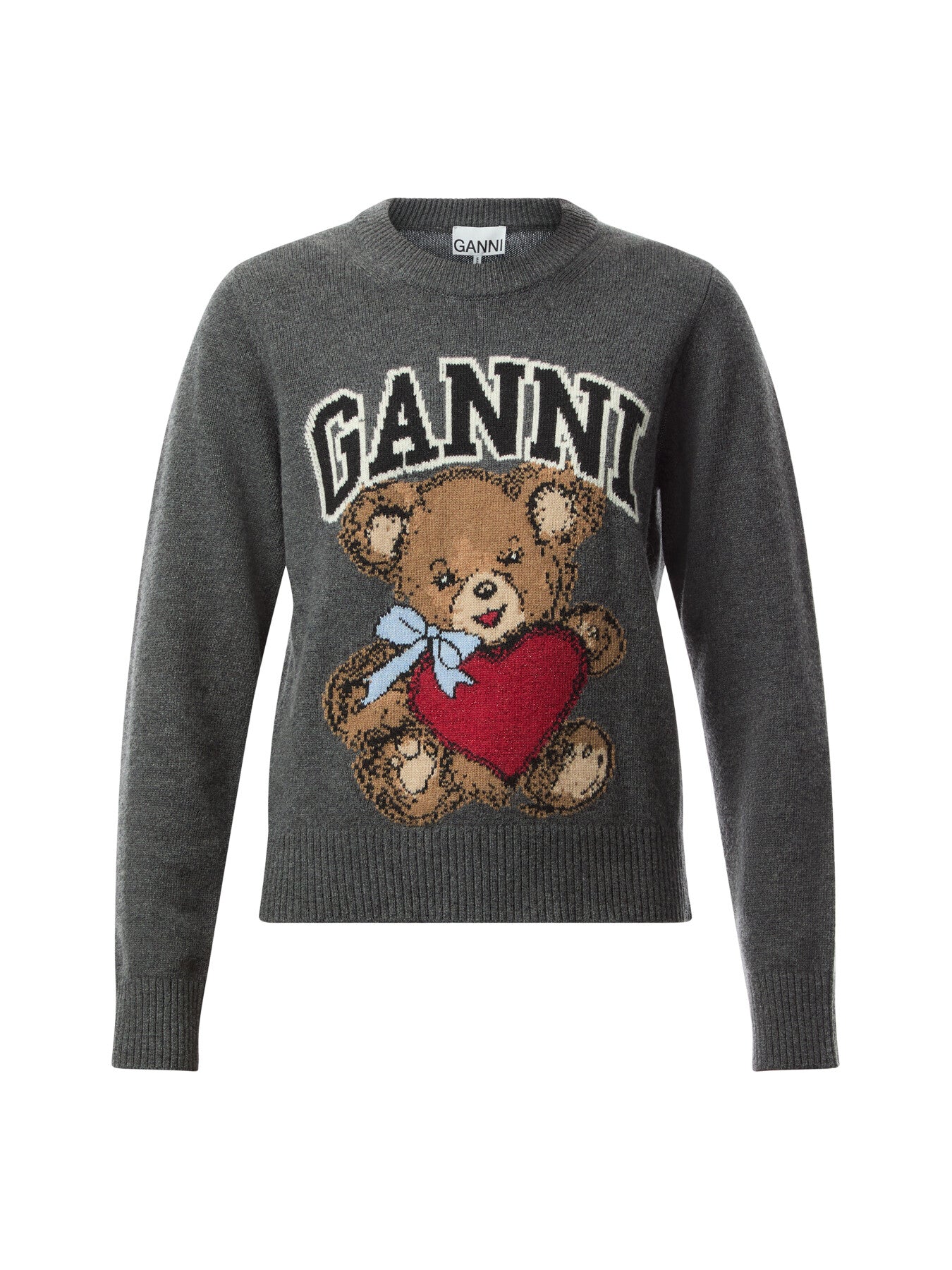 Graphic Wool Mix Bear Crewneck