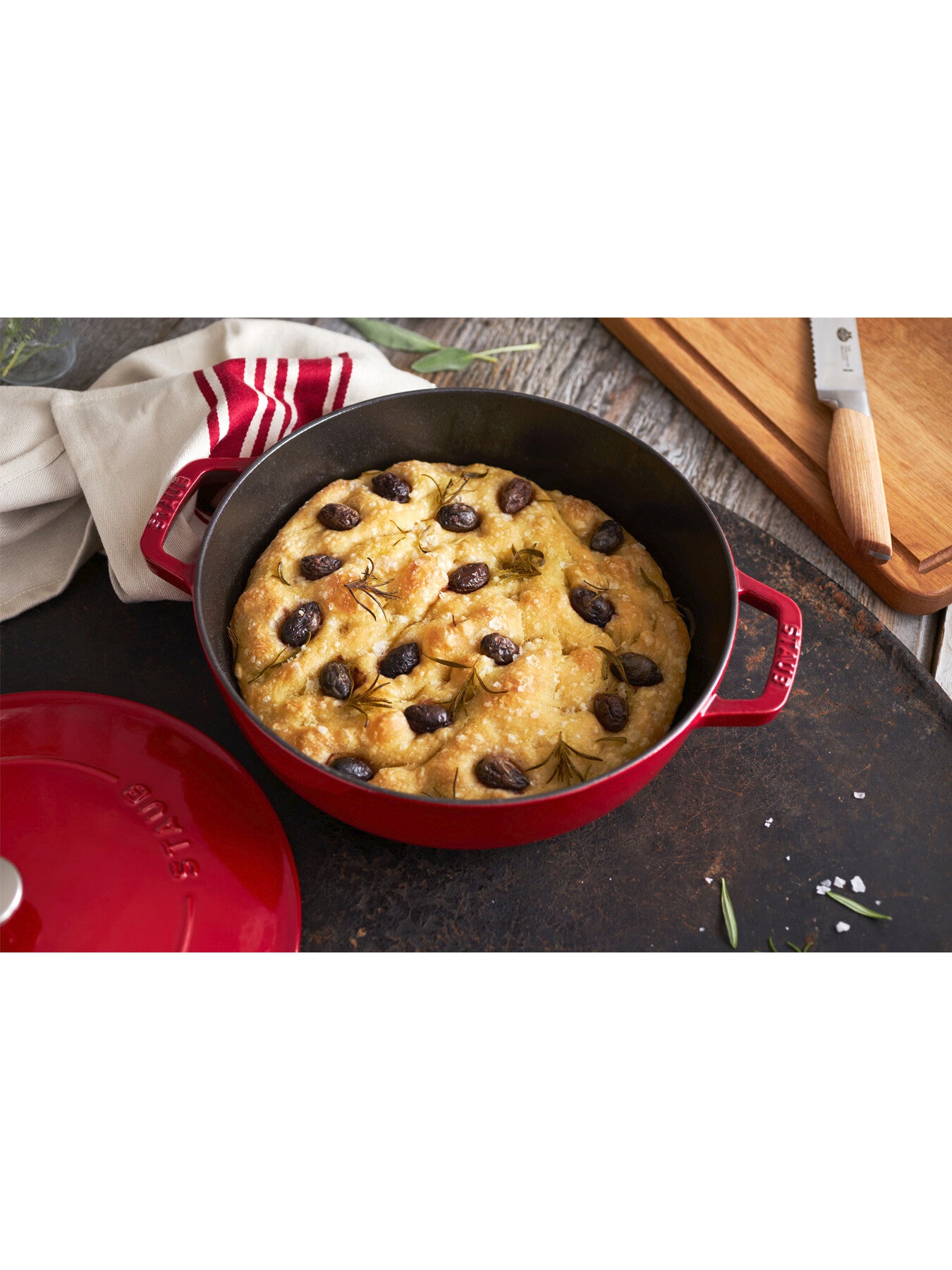 Round Caste Iron Saute pan Chistera 28cm