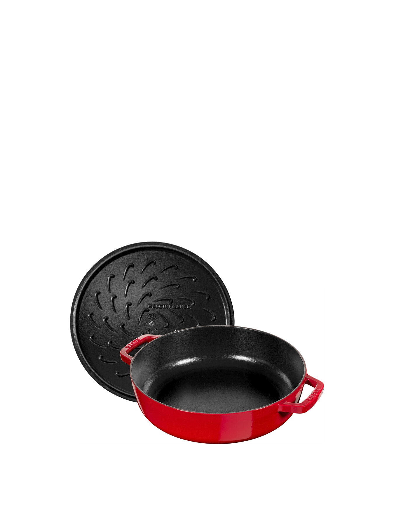 Round Caste Iron Saute pan Chistera 28cm