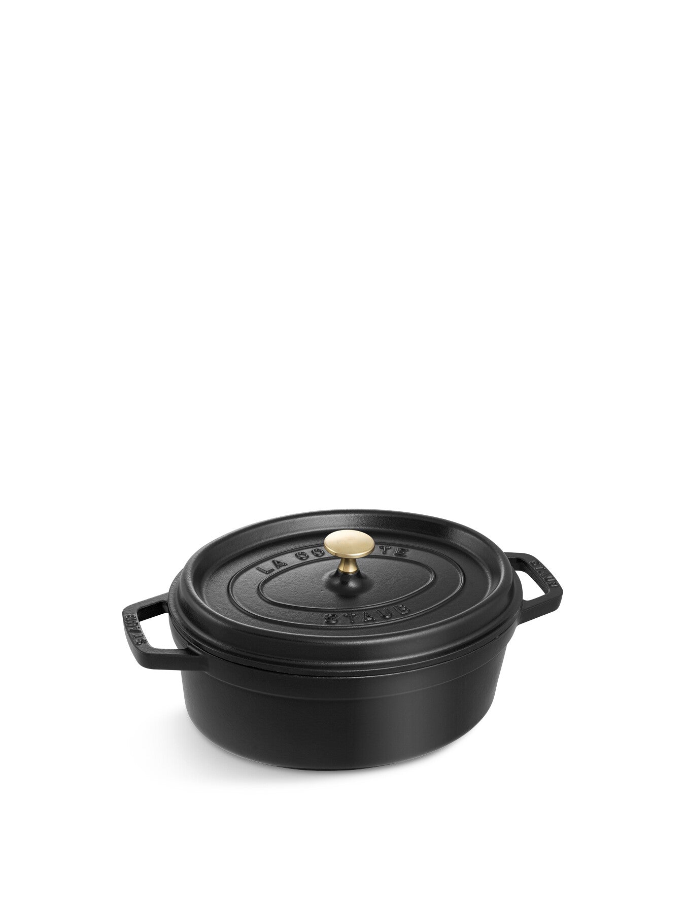 Oval Cast Iron Cocotte Black