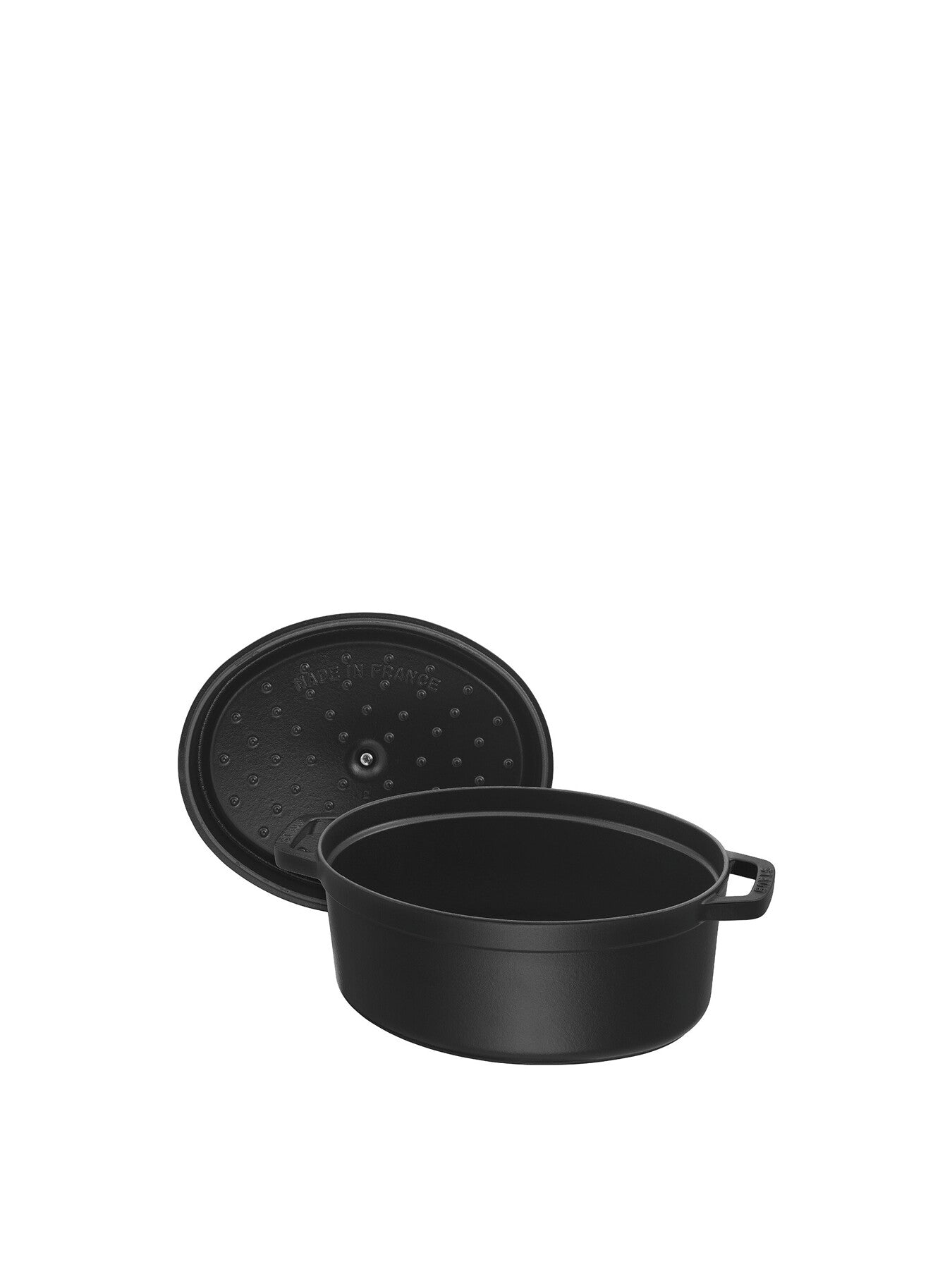 Oval Cast Iron Cocotte Black