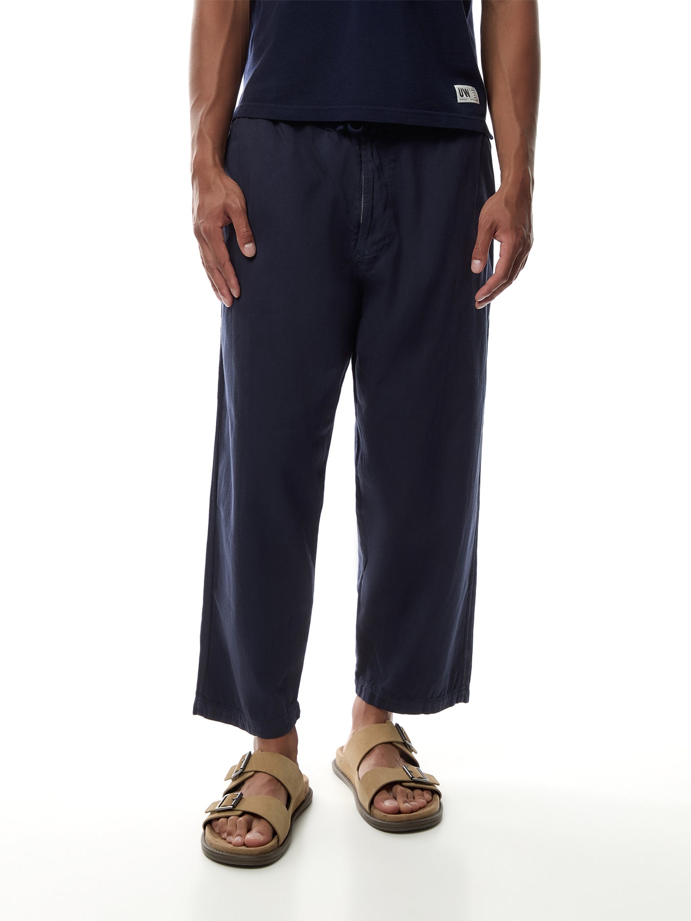 Hi Water Trouser in Black Twill