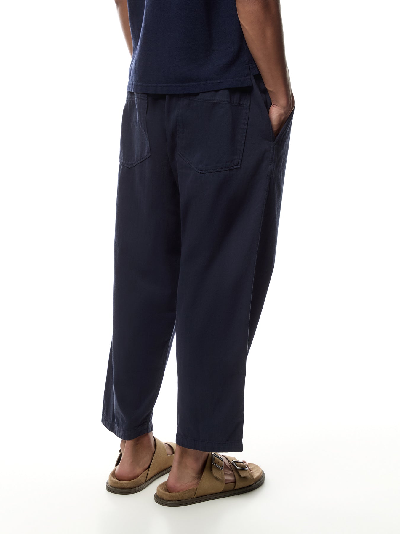 Hi Water Trouser in Black Twill